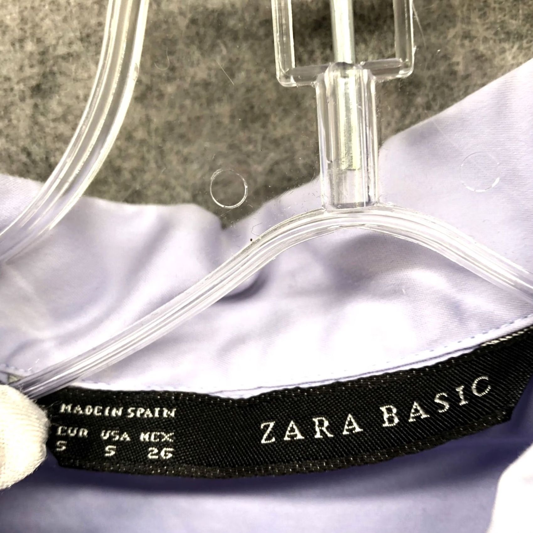 Zara Zara Womens S Button Down Dress Shirt Long Sleeve Jewel Accent Light Blue Size S / US 4 / IT 40 - 5 Thumbnail
