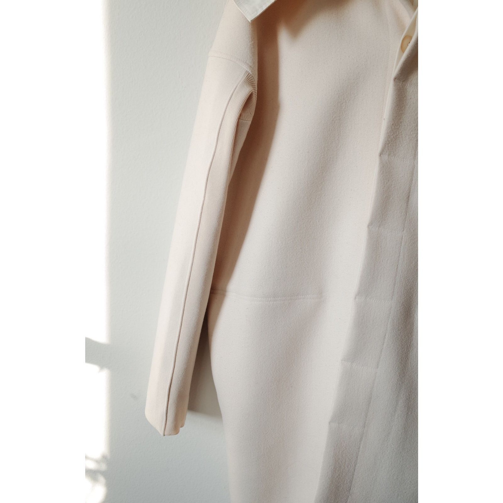 Rick Owens Rick Owens Cocoon Virgin Wool & Silk Coat in Milk US 6 IT 40 Size M / US 6-8 / IT 42-44 - 8 Thumbnail