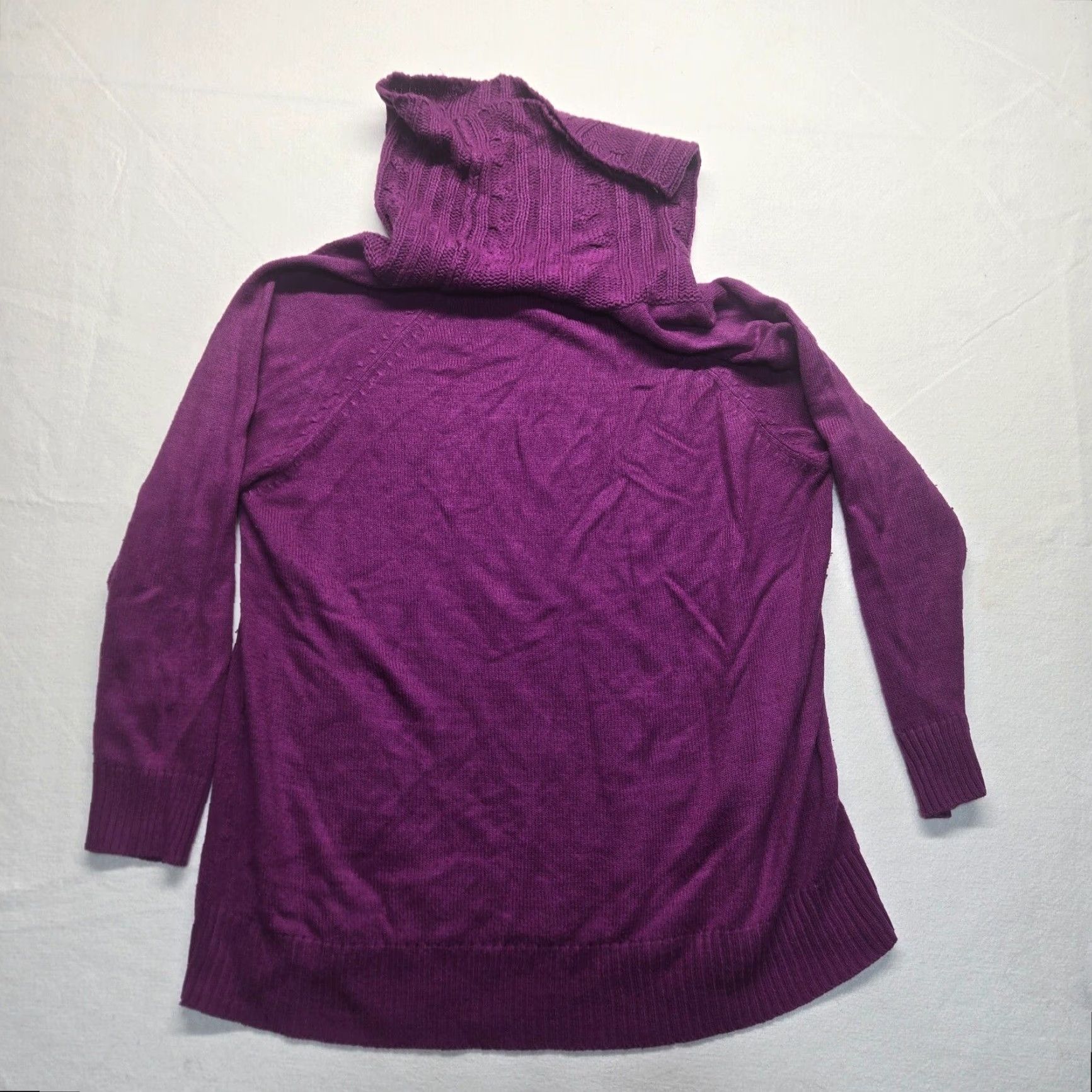 Vintage Ashley Stewart Solid Purple Heavy Knit Long Sleeve Sweater Cowl Neckline 22/24 Adult Plus Women Pullover Knit Womens Size 3XL / US 20-22 - 8 Thumbnail