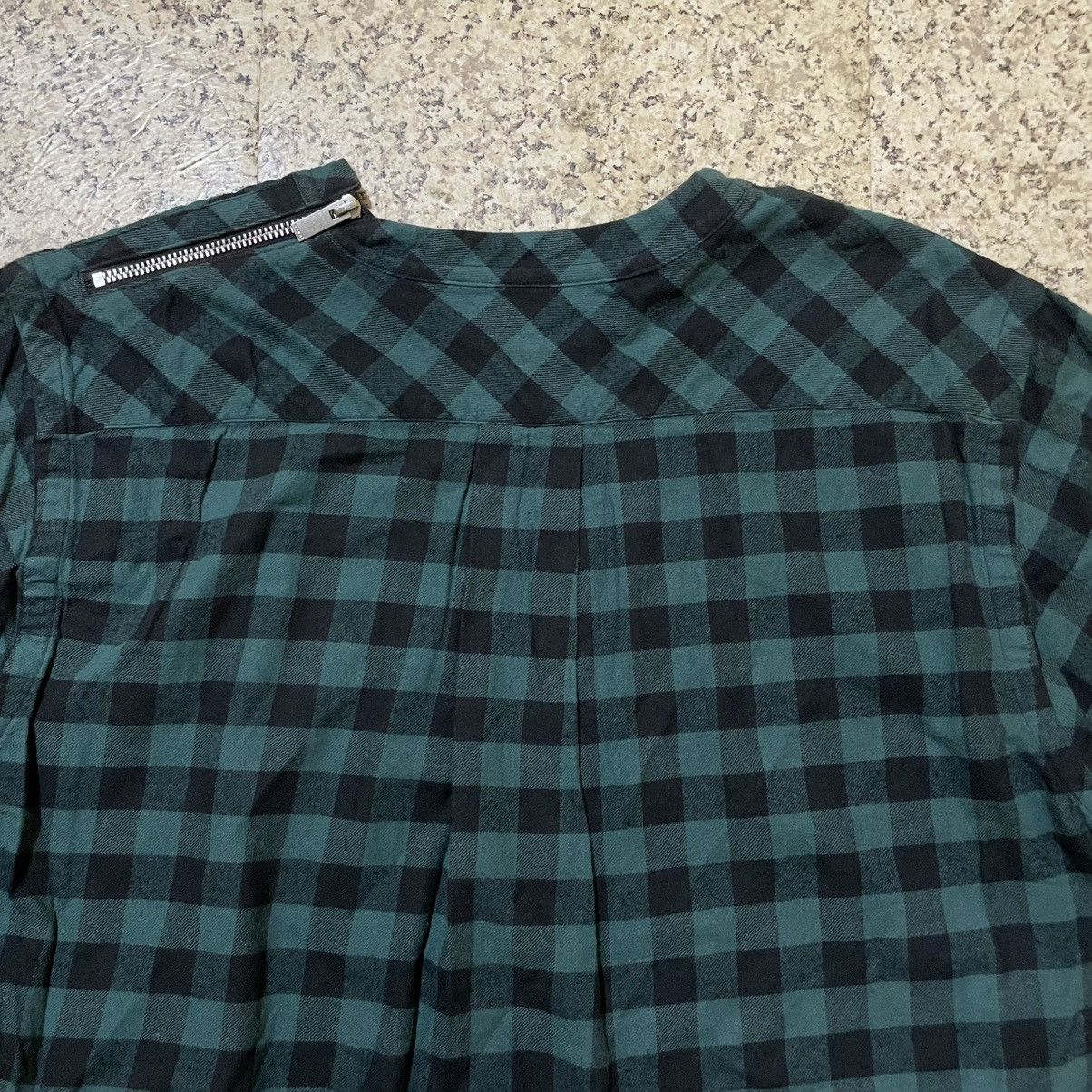 Sacai Sacai SS17 Buffalo Check Plaid Shirt w/ Shoulder Zipper RARE Size US L / EU 52-54 / 3 - 16 Thumbnail