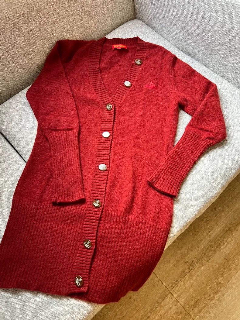 Vivienne Westwood Vivienne Westwood Christmas red LOGO sweater open shirt Size M / US 6-8 / IT 42-44 - 3 Thumbnail