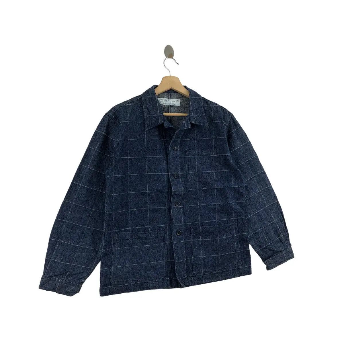 Vintage Vtg NEVER SEEN THING Hickory Sashiko Denim Jeans Jacket Size US M / EU 48-50 / 2 - 5 Thumbnail