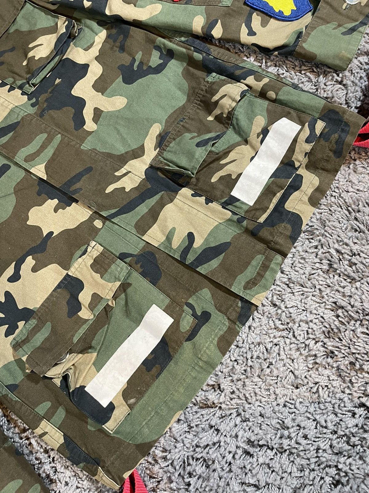 Off-White OFF-WHITE Virgil Abloh Army Archive Field Jacket Camouflage Size US XXS / EU 40 - 8 Thumbnail