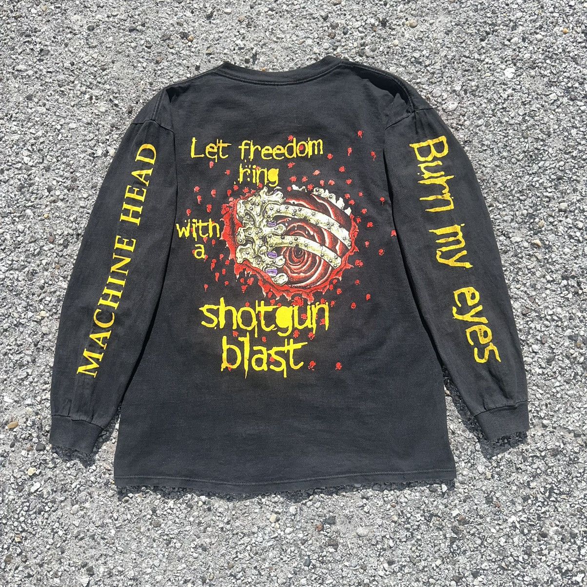 image of Band Tees x Made In USA Blue Grape Machine Head Davidian Burn My Eyes Vintage Shirt in Black (Size 