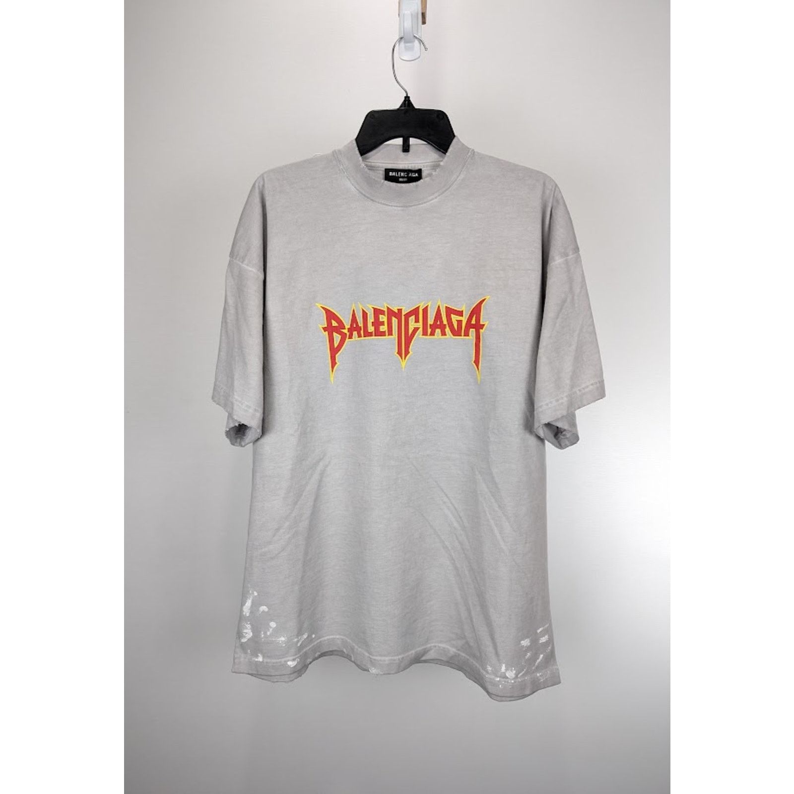 Balenciaga o1rshd1 Short Sleeve T-Shirt in Grey Size US XL / EU 56 / 4 - 2 Thumbnail