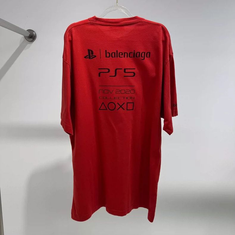Balenciaga Balenciaga Red Short Sleeve Size US XXS / EU 40 - 2 Thumbnail