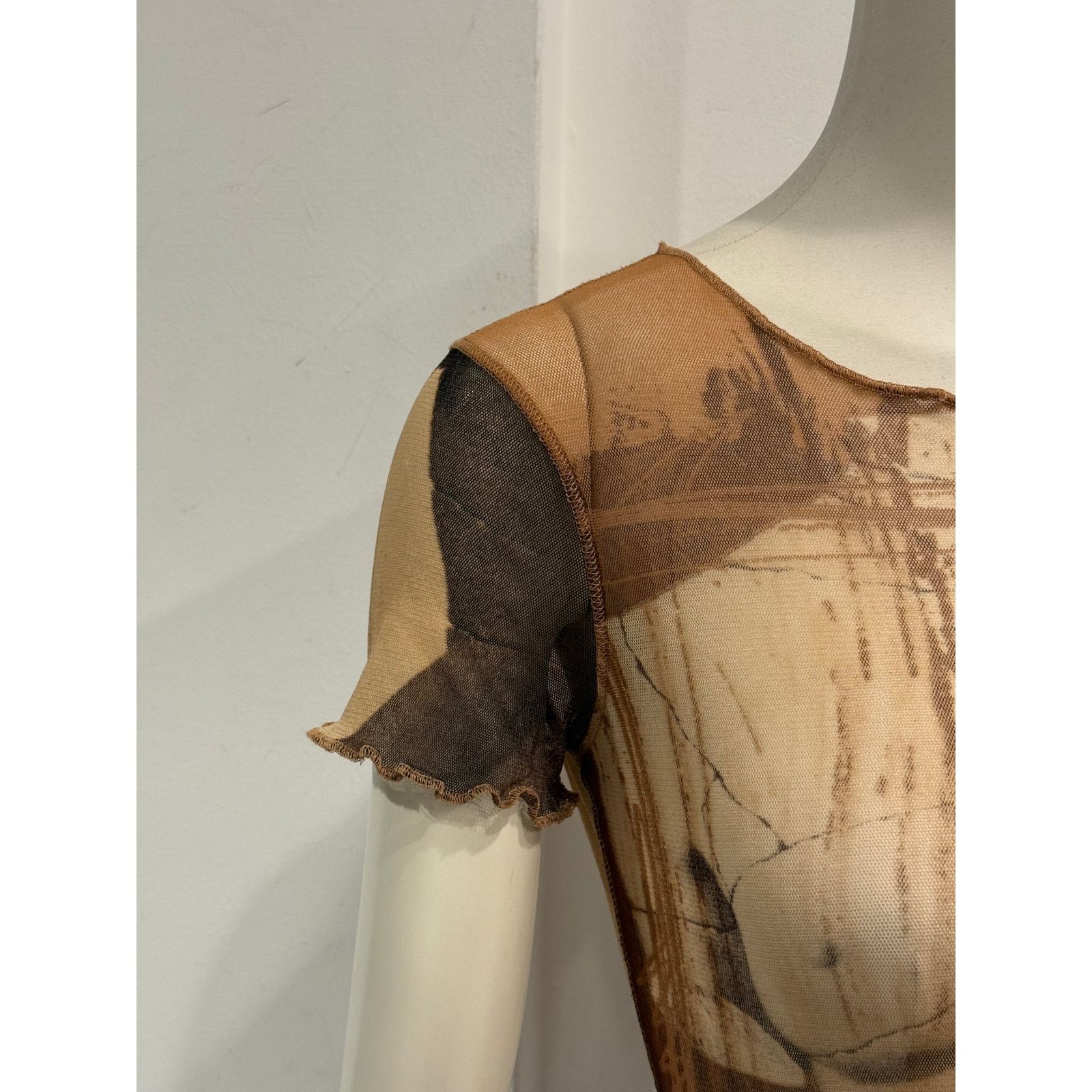 Jean Paul Gaultier 1999 Jean Paul Gaultier Venus de Milo mesh t-shirt Size M / US 6-8 / IT 42-44 - 6 Thumbnail