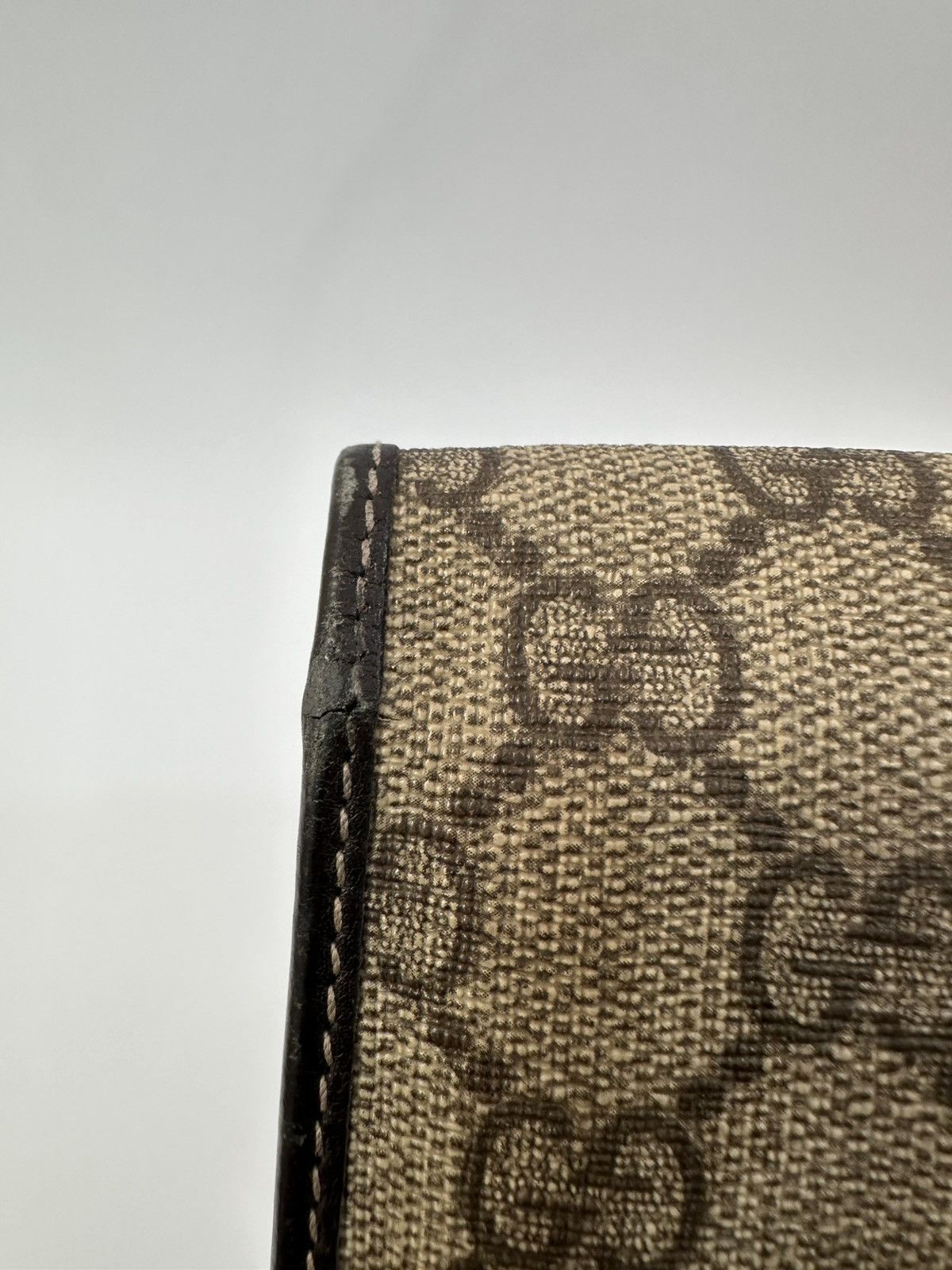 Gucci GUCCI GG Supreme Monogram Clutch Document Holder Brown Size ONE SIZE - 9 Thumbnail