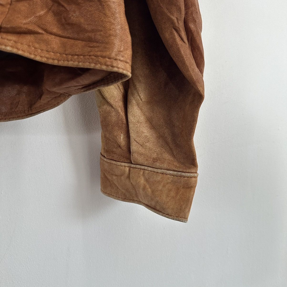 Vintage Vintage light Brown Leather jacket vintage y2k Size US XL / EU 56 / 4 - 15 Thumbnail