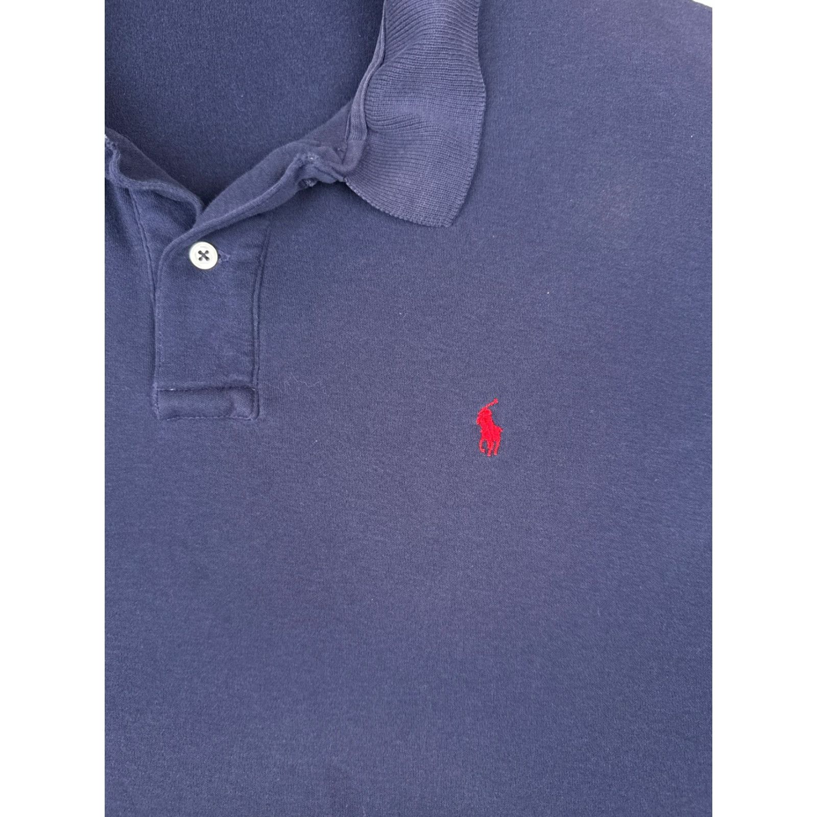 Ralph Lauren VINTAGE Polo Ralph Lauren Shirt 2XL Blue Polo Shirt Men Short Sleeve 100% Cotton Knit Embroidered Logo 80s Golf Mens Size US XXL / EU 58 / 5 - 6 Thumbnail