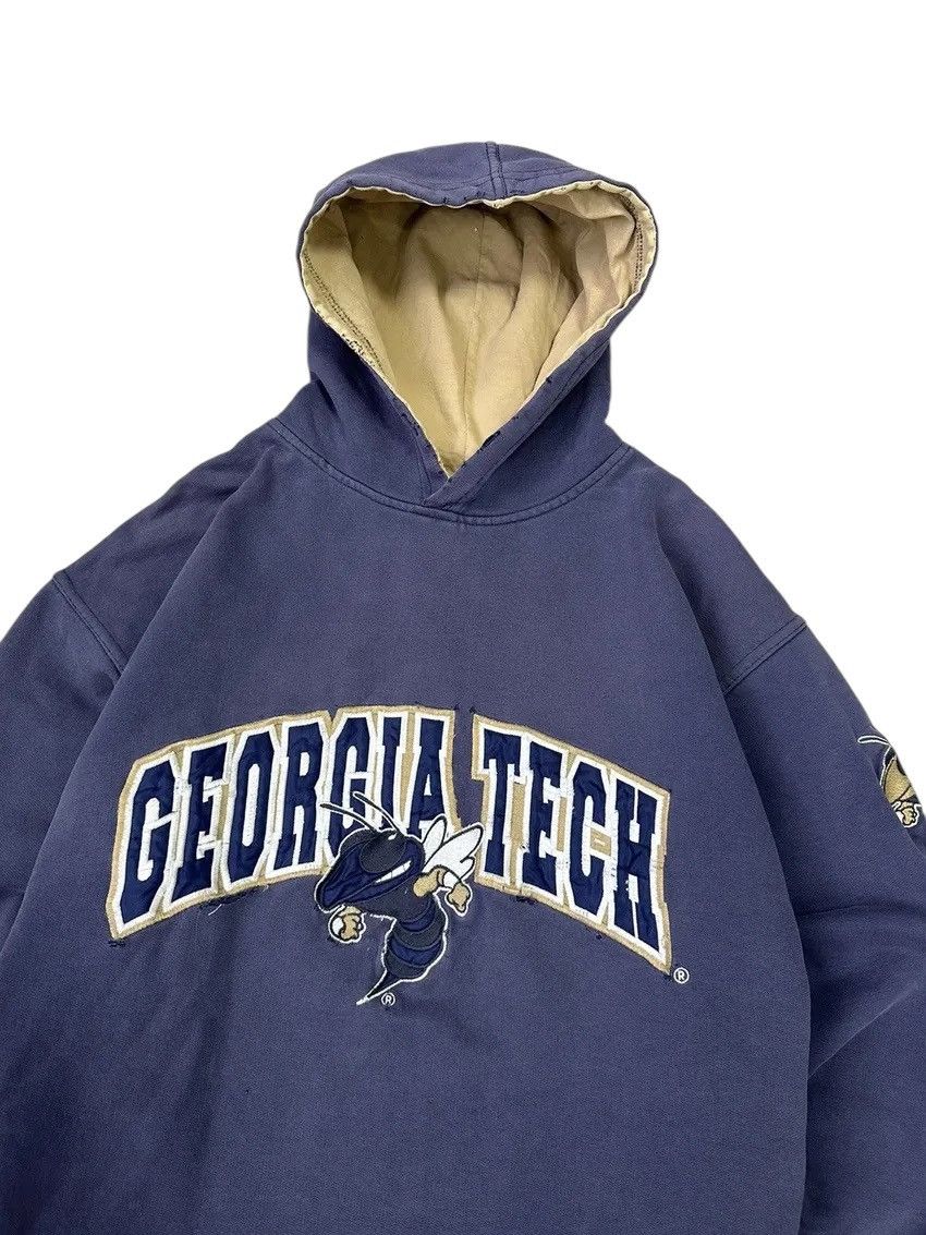 Starter × Vintage Vintage Georgia Tech Starter Distressed Hoodie Size US L / EU 52-54 / 3 - 6 Thumbnail
