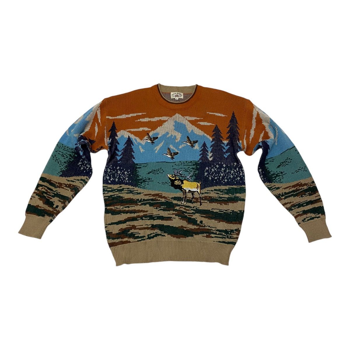 Vintage 🔥 Jour De Monsieur Nature Screen Crewneck Knit Sweater (C3) Size US M / EU 48-50 / 2 - 1 Thumbnail