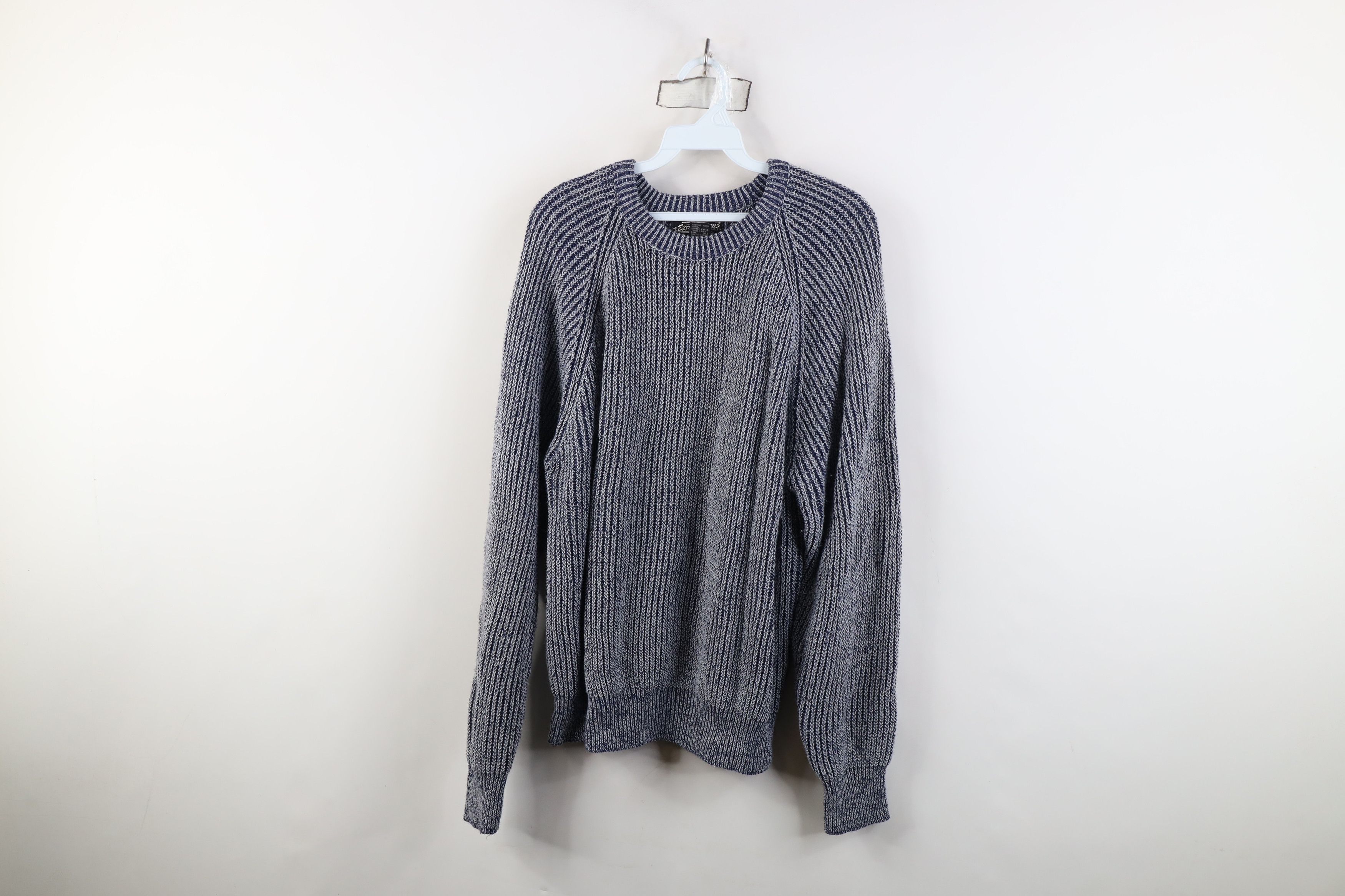 Vintage Vintage 90s Streetwear Chunky Ribbed Knit Crewneck Sweater Size L / US 10 / IT 46 - 1 Thumbnail