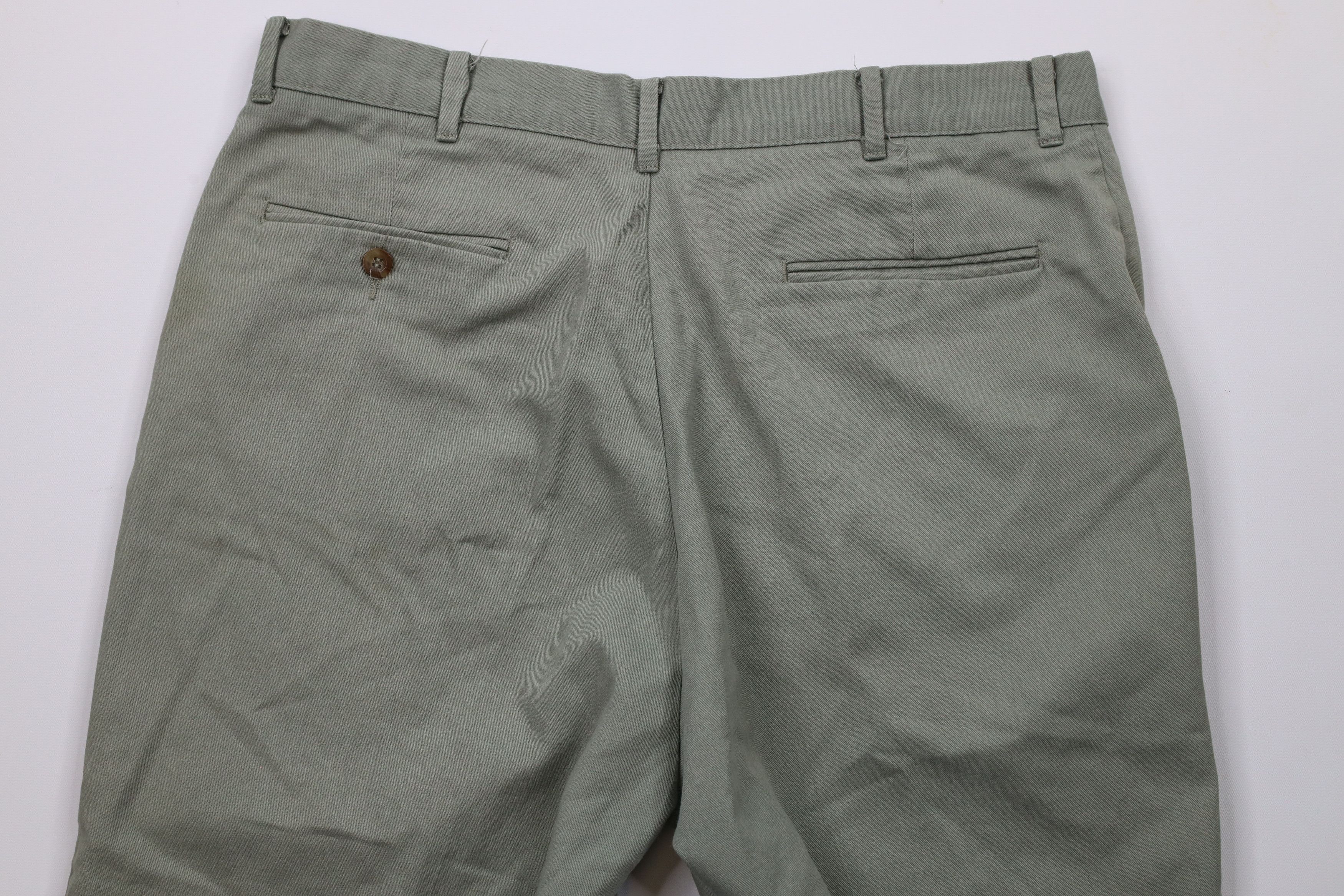 Vintage Vintage 90s Streetwear Blank Above Knee Chino Shorts Green Size US 34 / EU 50 - 11 Thumbnail