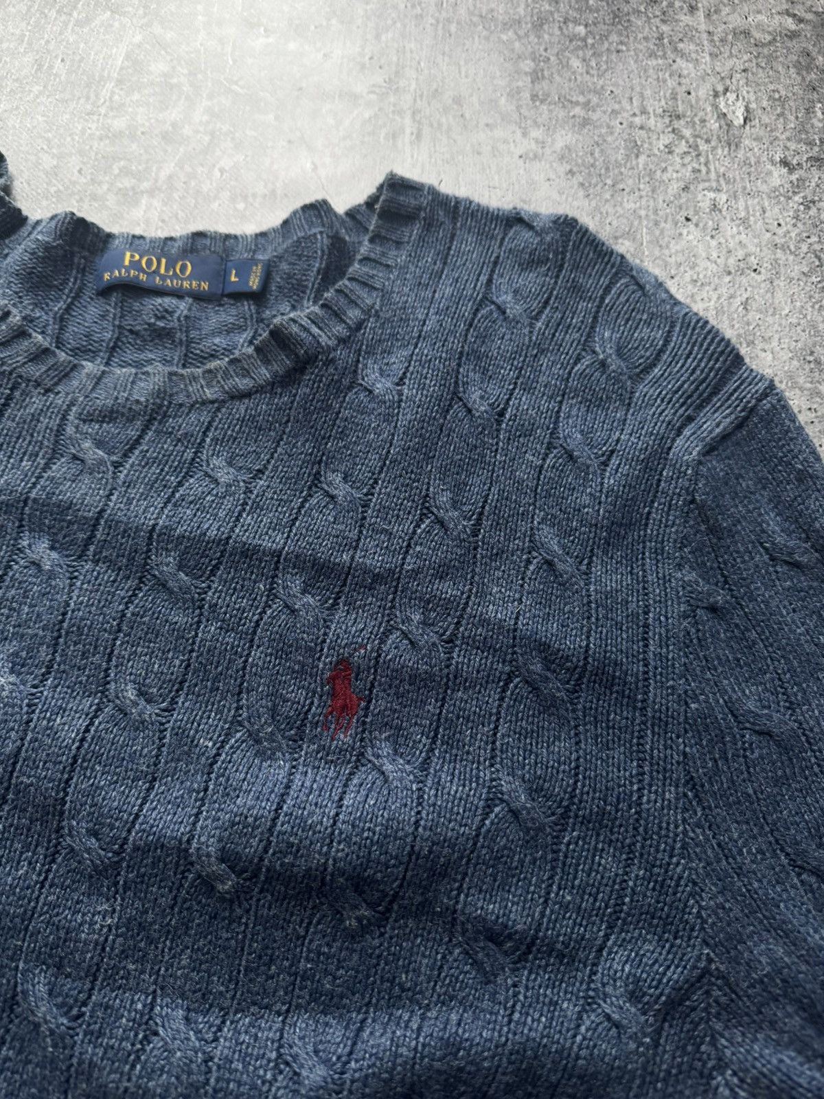Polo Ralph Lauren Polo Ralph Lauren Cable knitwear sweater Vintage Size L Size US L / EU 52-54 / 3 - 3 Thumbnail