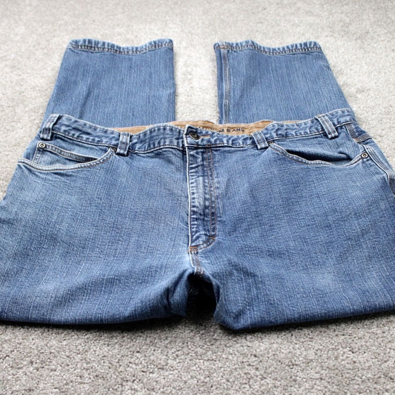 Denime Duluth Mens Jeans 44x28 Blue DuluthFlex Ballroom Relaxed Fit Stretch Denim Shirt? Size US 44 / EU 60 - 2 Thumbnail