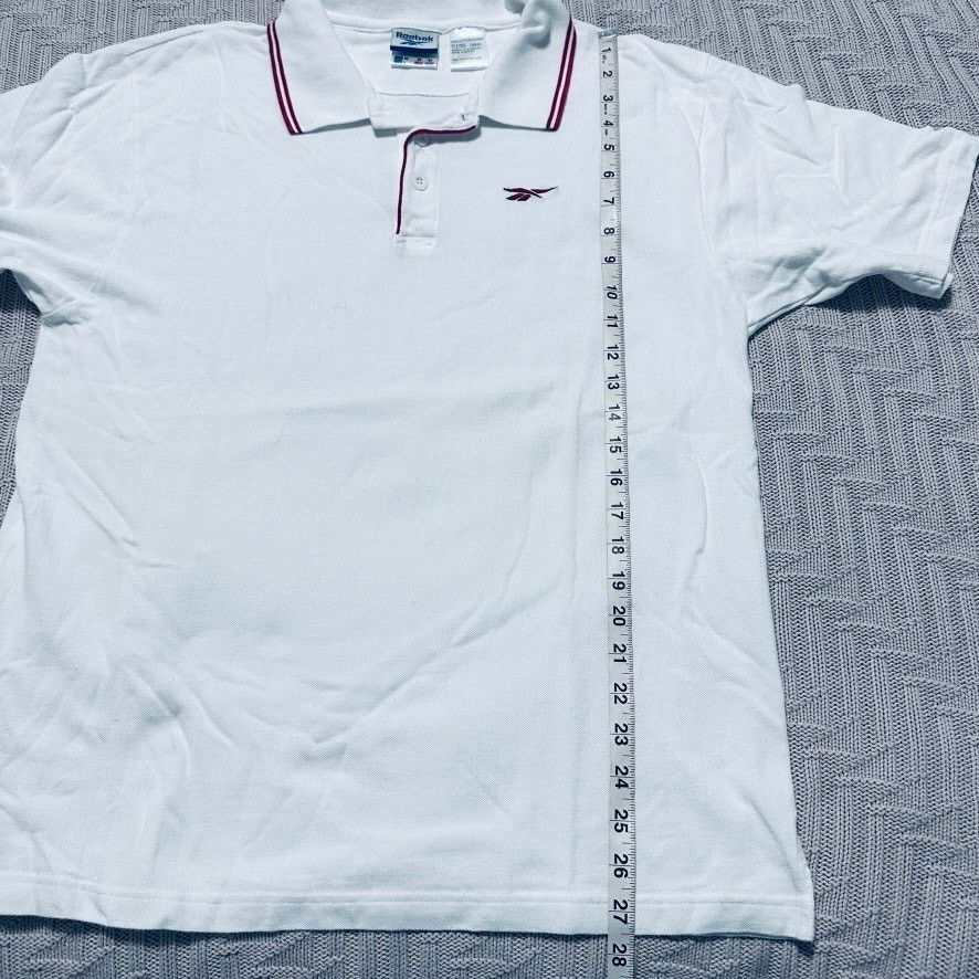Reebok Vintage Reebok white polo with red stripe Size US M / EU 48-50 / 2 - 6 Thumbnail
