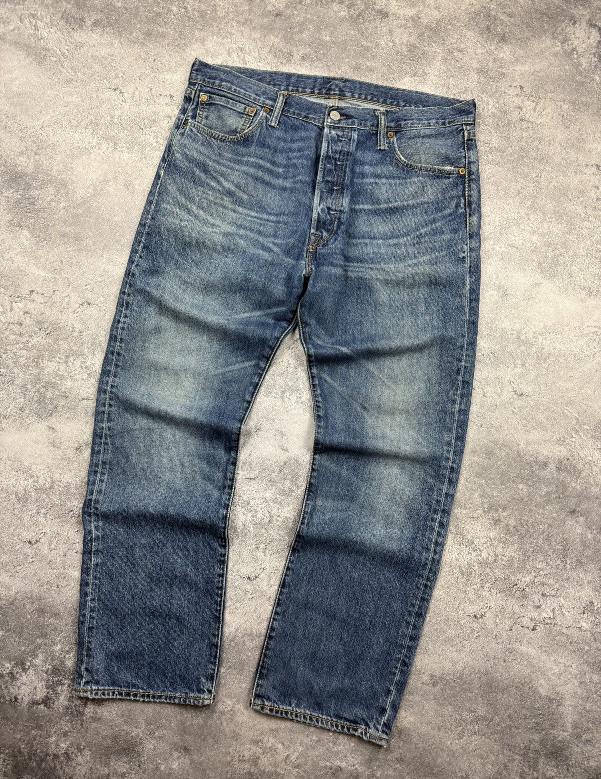 Levi's Vintage Levi’s 501 Flared Baggy Denim Jeans Blue Pants Size US 36 / EU 52 - 4 Thumbnail