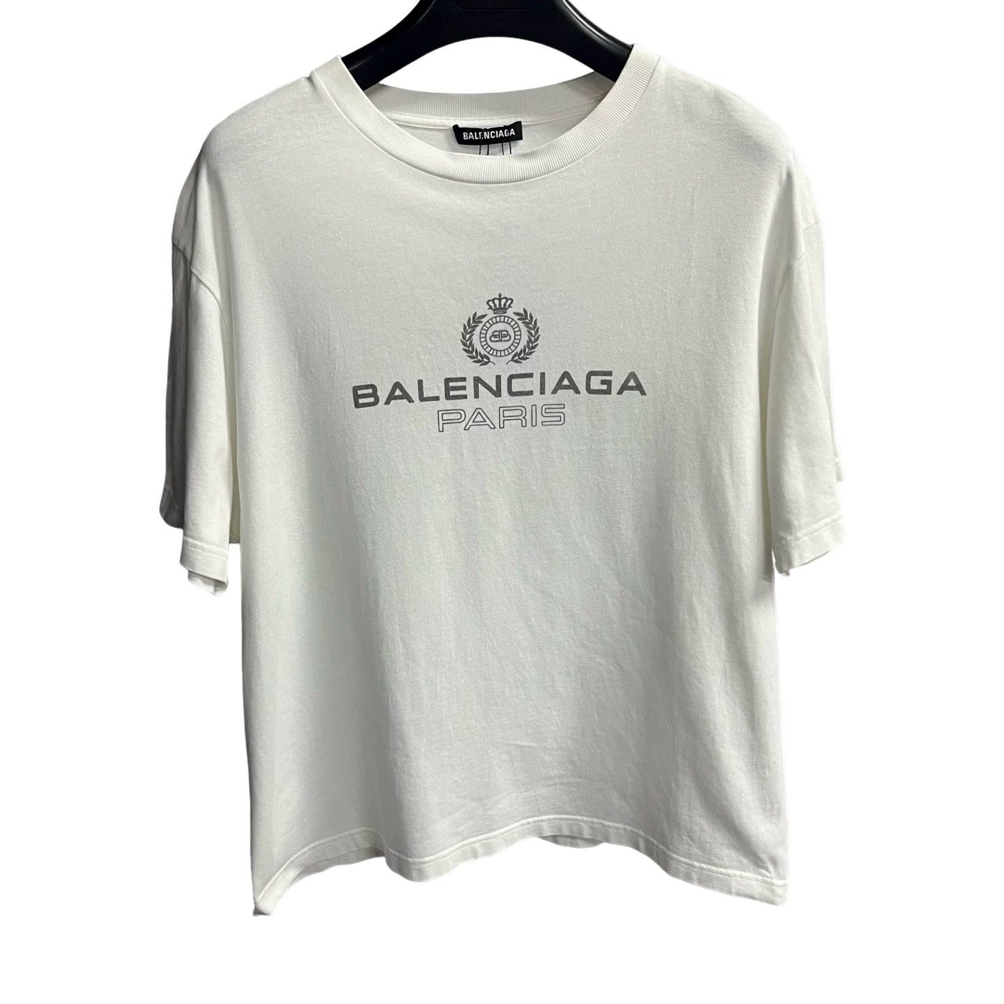 Balenciaga Balenciaga Crest Paris Logo T-Shirt Size L Size US L / EU 52-54 / 3 - 1 Thumbnail