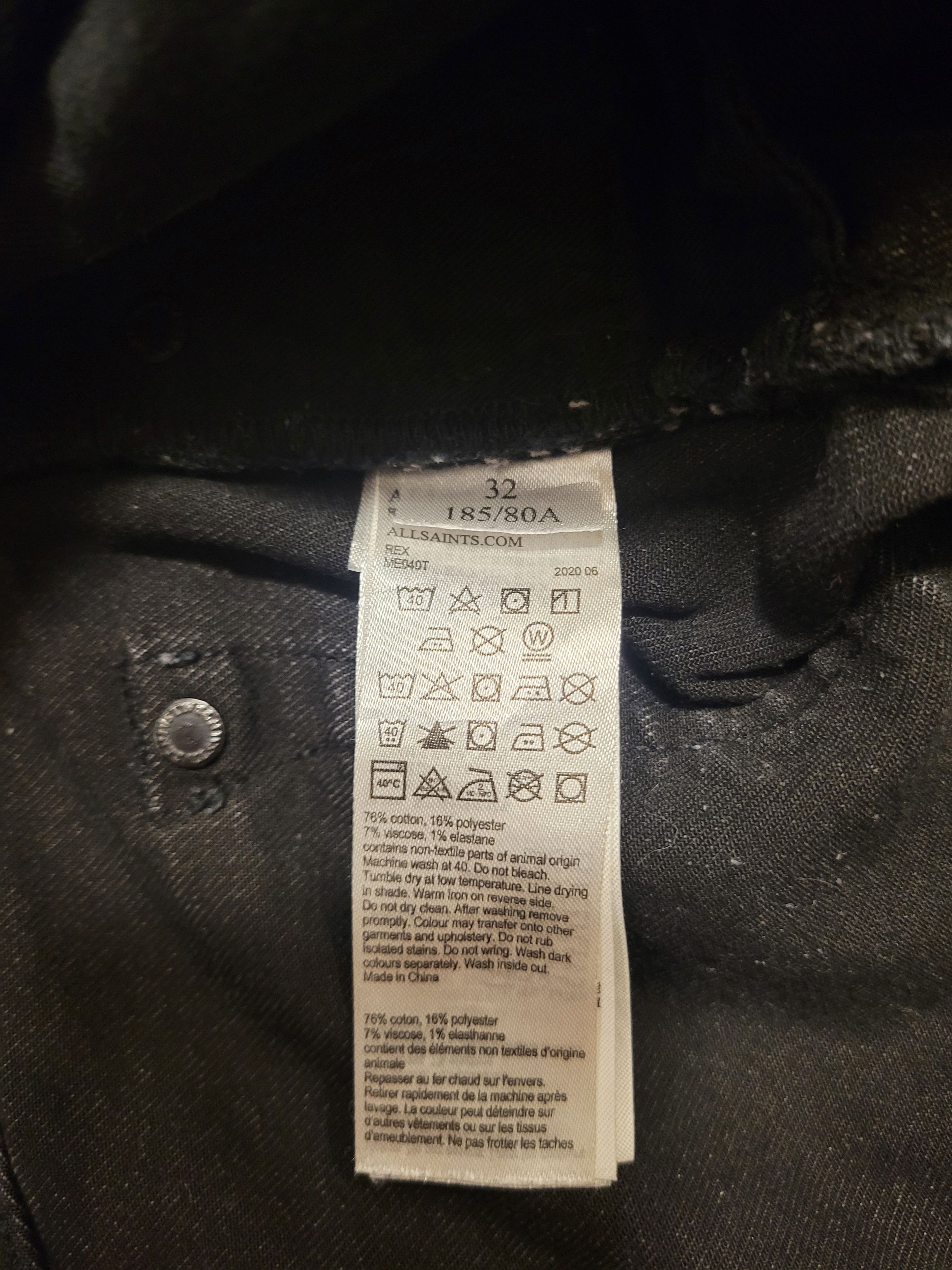 Allsaints Rex Slim Fit Jeans Size US 32 / EU 48 - 4 Thumbnail