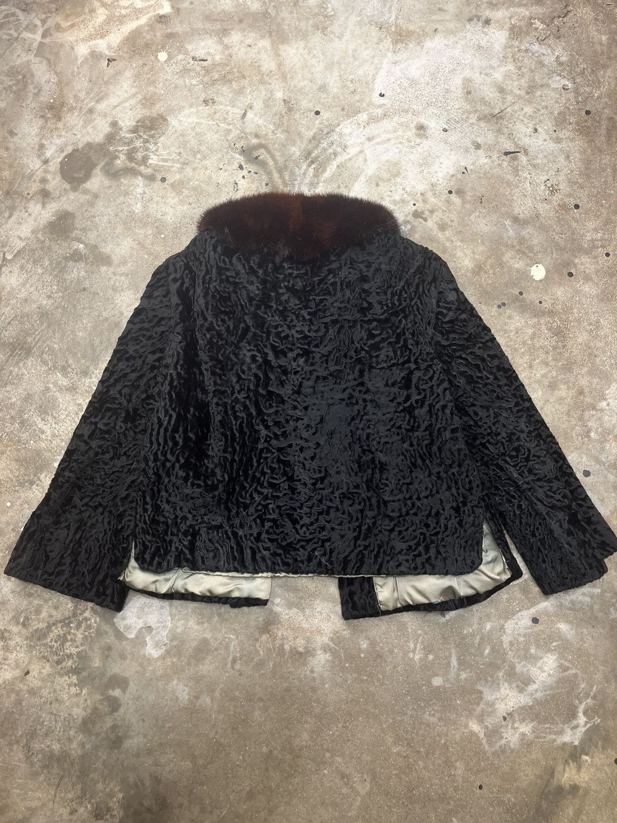 Vintage 60’s Persian Lamb and Mink Fur Coat Evening Jacket Size M / US 6-8 / IT 42-44 - 8 Thumbnail