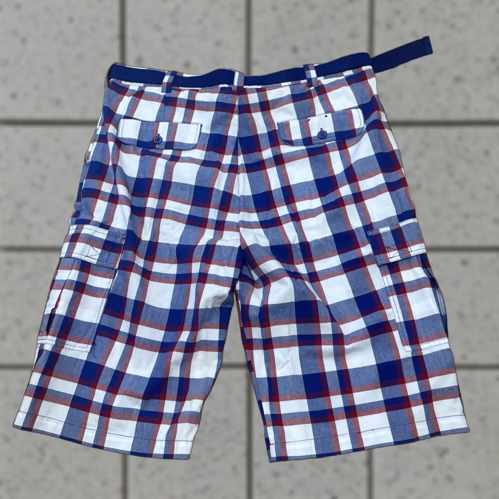 Vintage VINTAGE Galaxy Cargo Shorts Men 42 Plaid Cargo Pocket Belted Blue Hip Hop Y2k Streetwear Skater 16in Inseam Summer Spring Fall Casual Workwear Mens Size US 42 / EU 58 - 1 Thumbnail