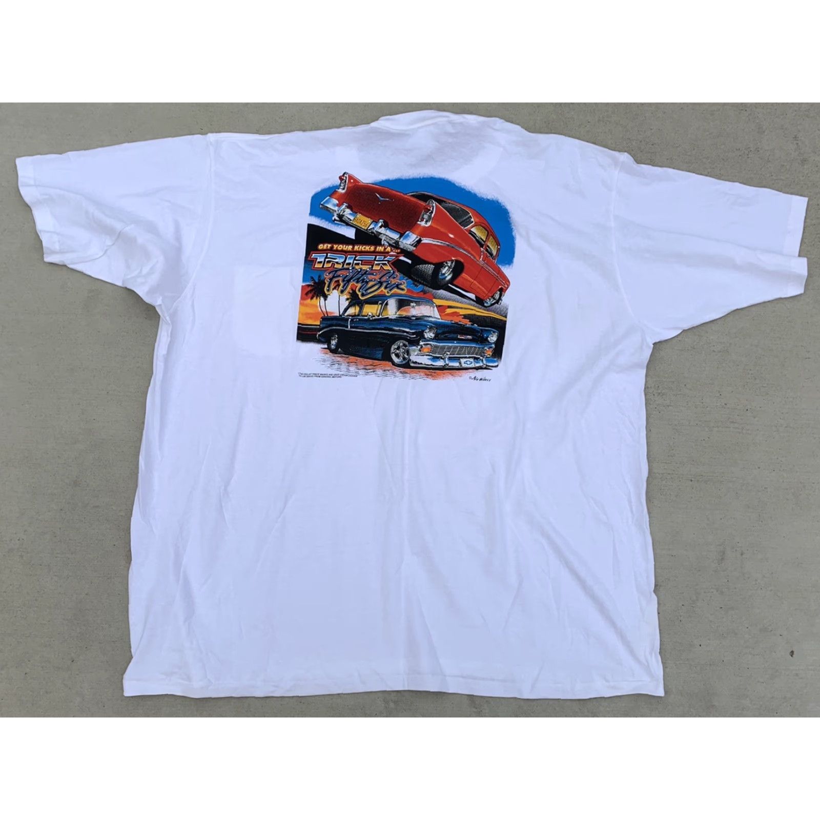 Vintage VINTAGE Chevrolet Pocket Tee T-Shirt 5XL White Men Pocket Chevrolet 50s Retro Classic Cars Vintage Tee Size US XXL / EU 58 / 5 - 7 Thumbnail