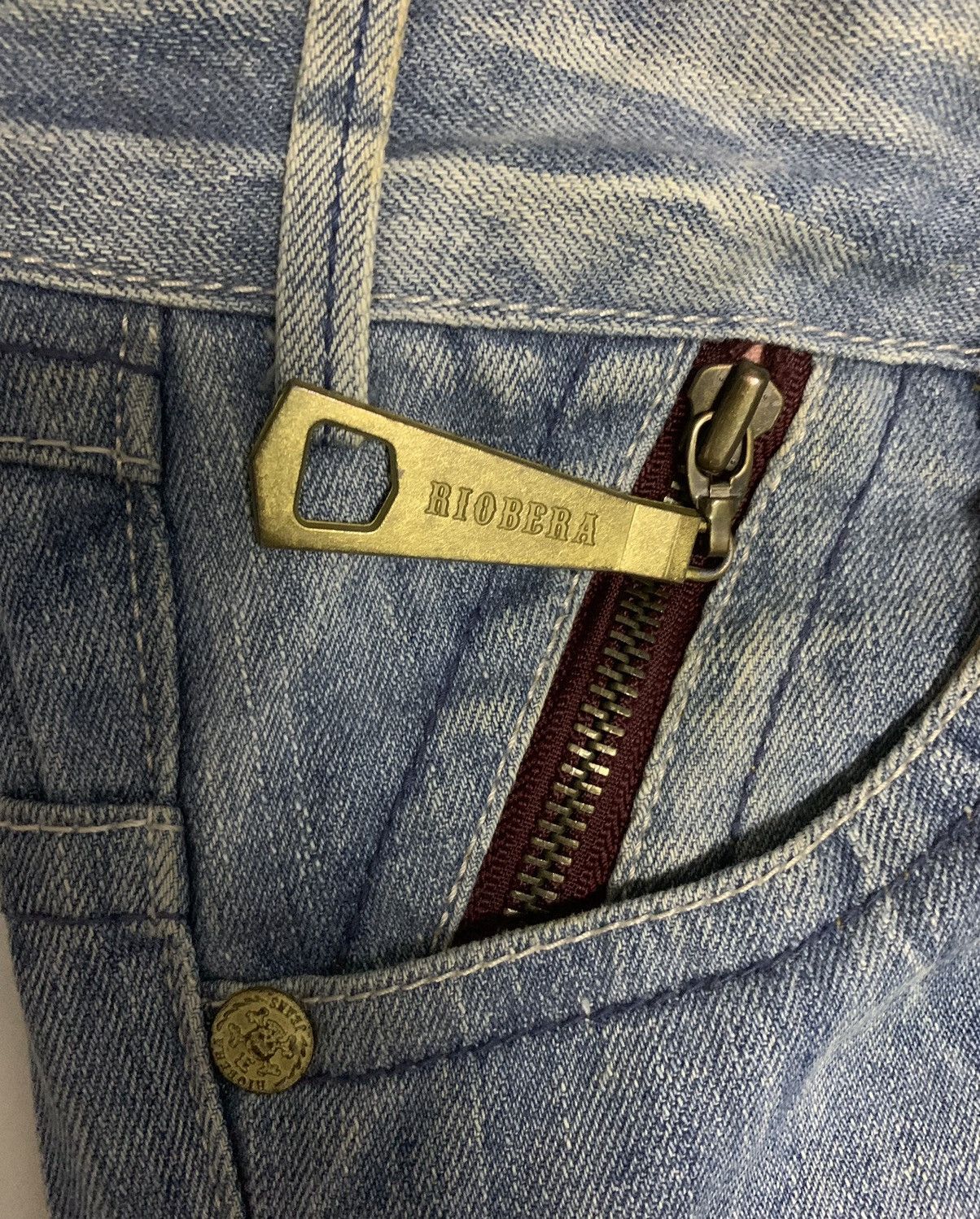 If Six Was Nine × Le Grande Bleu (L.G.B.) × Tornado Mart Japan Riobera Jeans Flare Denim Fancy Size 30" / US 8 / IT 44 - 6 Thumbnail
