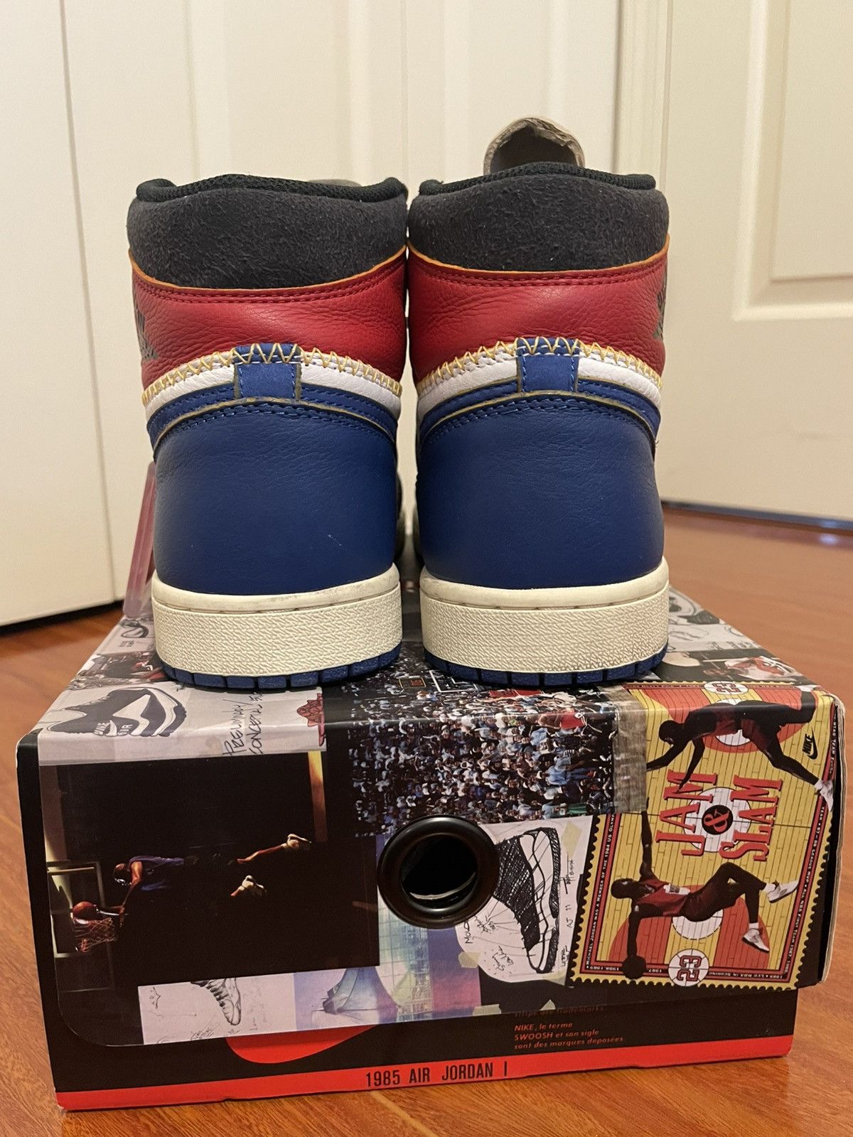 Nike × Union LA AJ1 High Union Storm Blue Size US 9 / EU 42 - 4 Thumbnail
