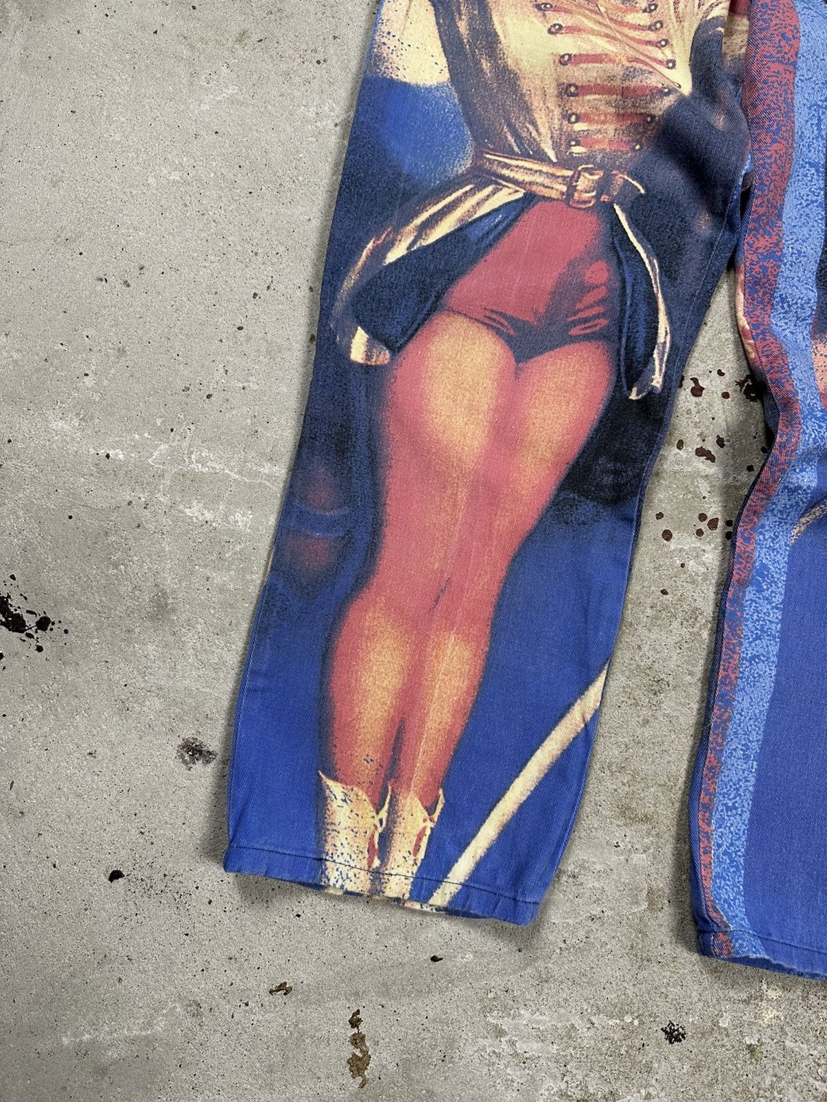 Japanese Brand × Vintage Vintage 90s American Flag Girl Print US Pants Rare Size US 30 / EU 46 - 5 Thumbnail