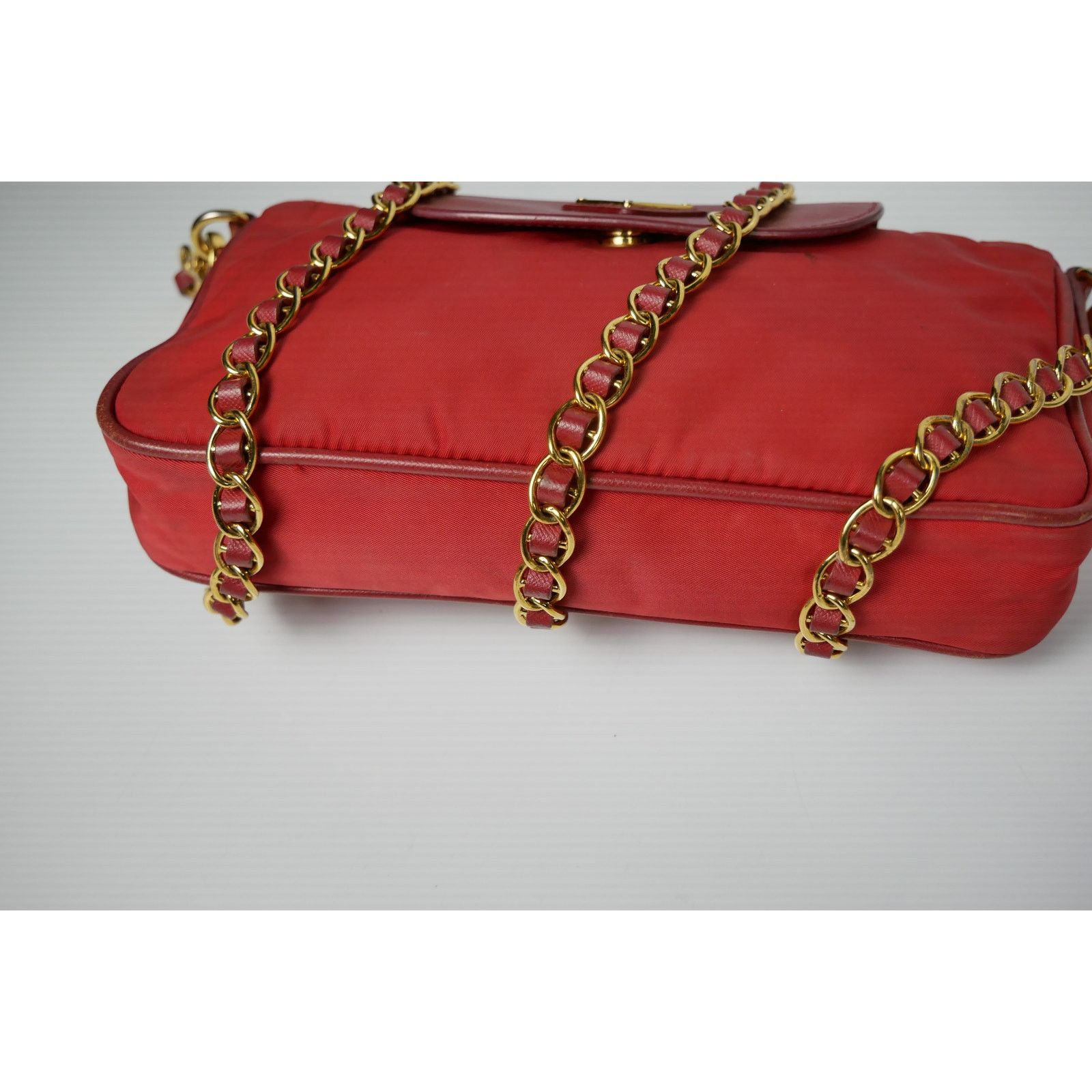 Prada Saffiano Nylon Chain Crossbody Bag Size ONE SIZE - 8 Thumbnail