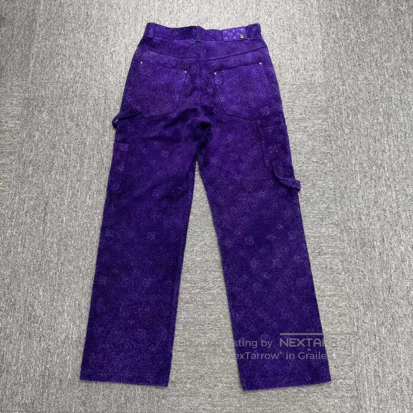 Louis Vuitton louis vuitton purple suede work pants. Size US 30 / EU 46 - 2 Thumbnail