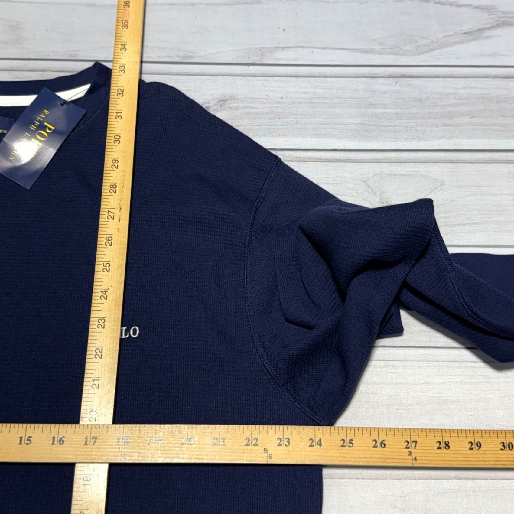 Polo Ralph Lauren Polo Ralph Lauren Shirt Men 2XL Blue Sleepwear Thermal Knit Long Sleeve Crew Neck Pajama Top Size US XXL / EU 58 / 5 - 7 Thumbnail