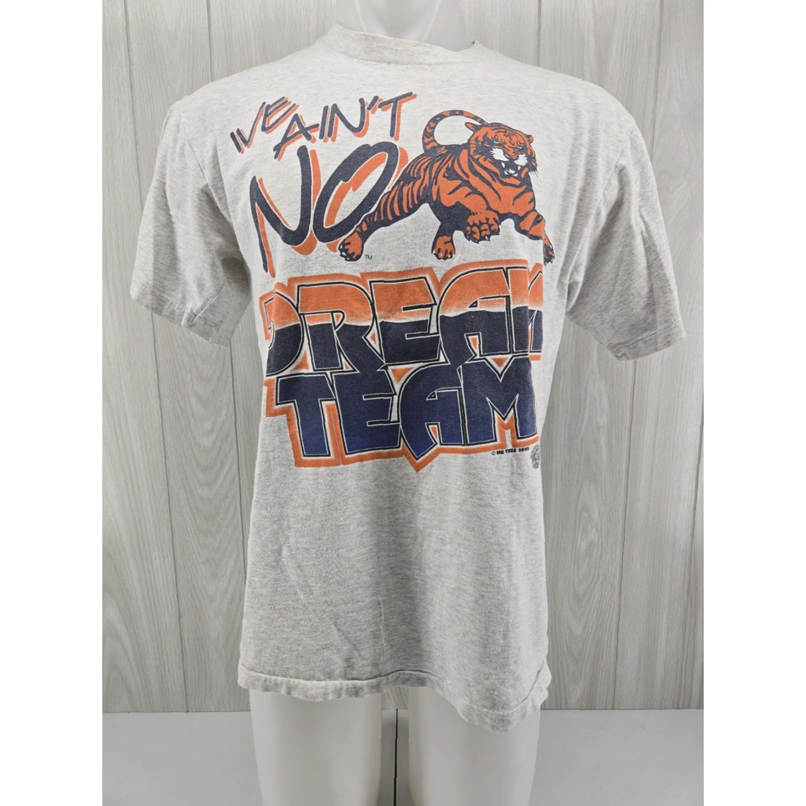 Vintage VINTAGE AGED MR Tees 1995 Auburn Football Tee Large Gray Cotton T-Shirt Men Short Sleeve Vintage Football 90s College DBL Sided Single-Stitch Size US L / EU 52-54 / 3 - 2 Thumbnail