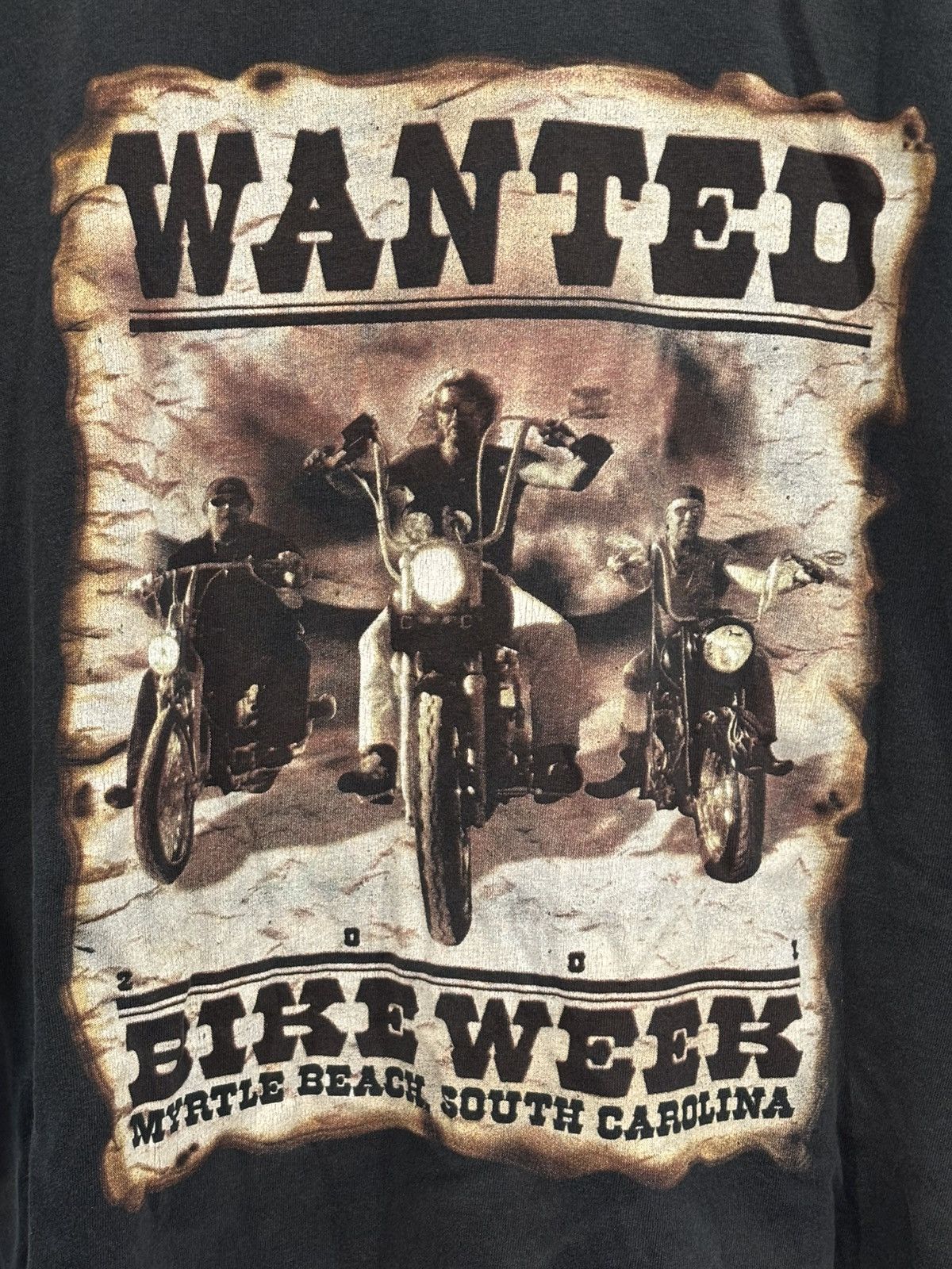 Harley Davidson Vintage 2001 Myrtle Beach SC Bike Week Black Shirt - XL Size US XL / EU 56 / 4 - 2 Thumbnail