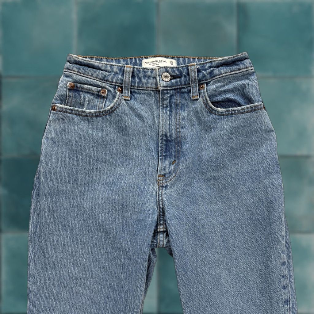 Abercrombie & Fitch Abercrombie & Fitch Vintage Flare Jeans Womens 25P XS Blue High Rise Curve Love Denim Jeans Size 42" / US 20 - 1 Thumbnail