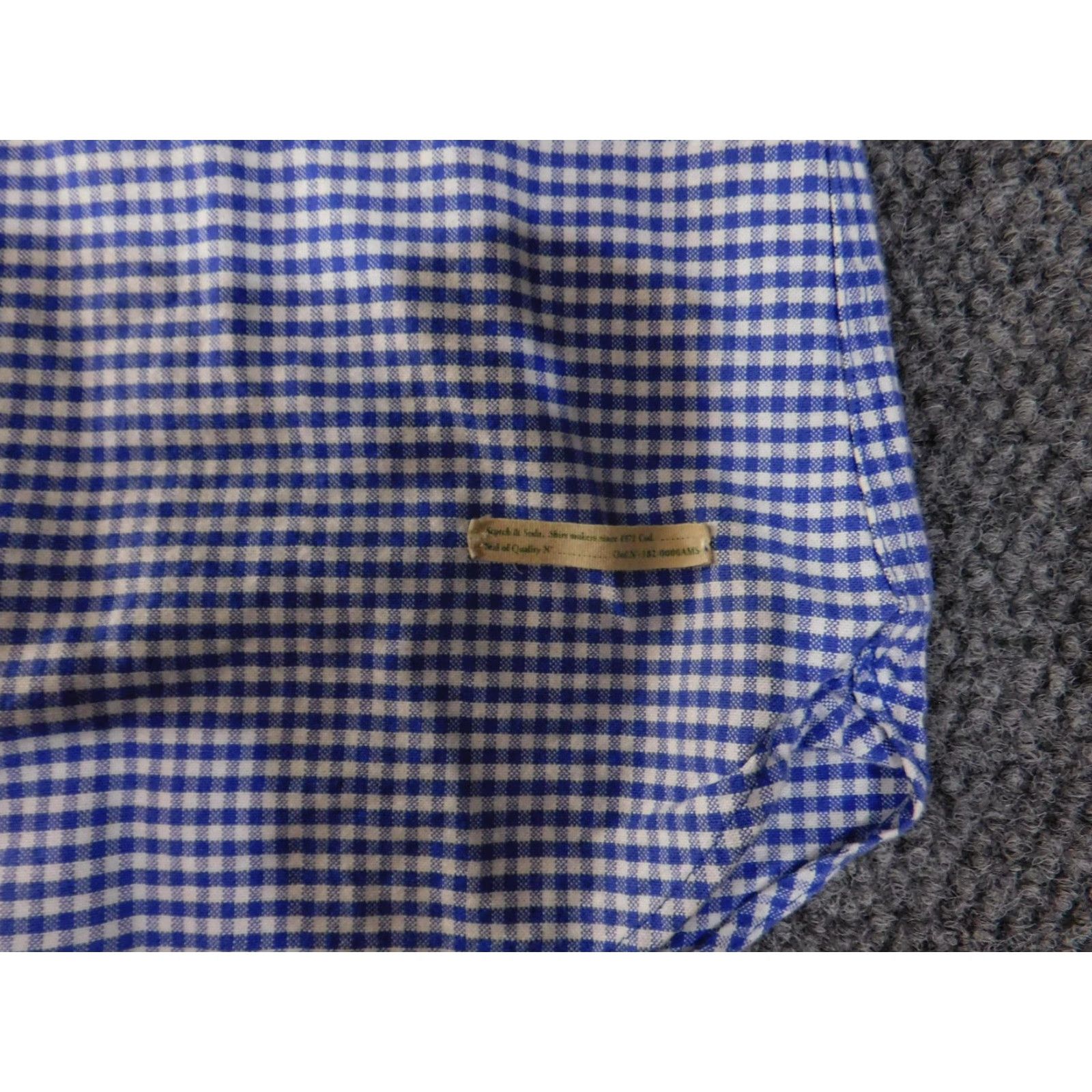 Scotch & Soda **Scotch & Soda Mens Large Long Sleeve Blue Check Button Down Shirt** User: **Scotch & Soda Large Mens Blue Check Button Down Long Sleeve Shirt** Size US L / EU 52-54 / 3 - 4 Thumbnail