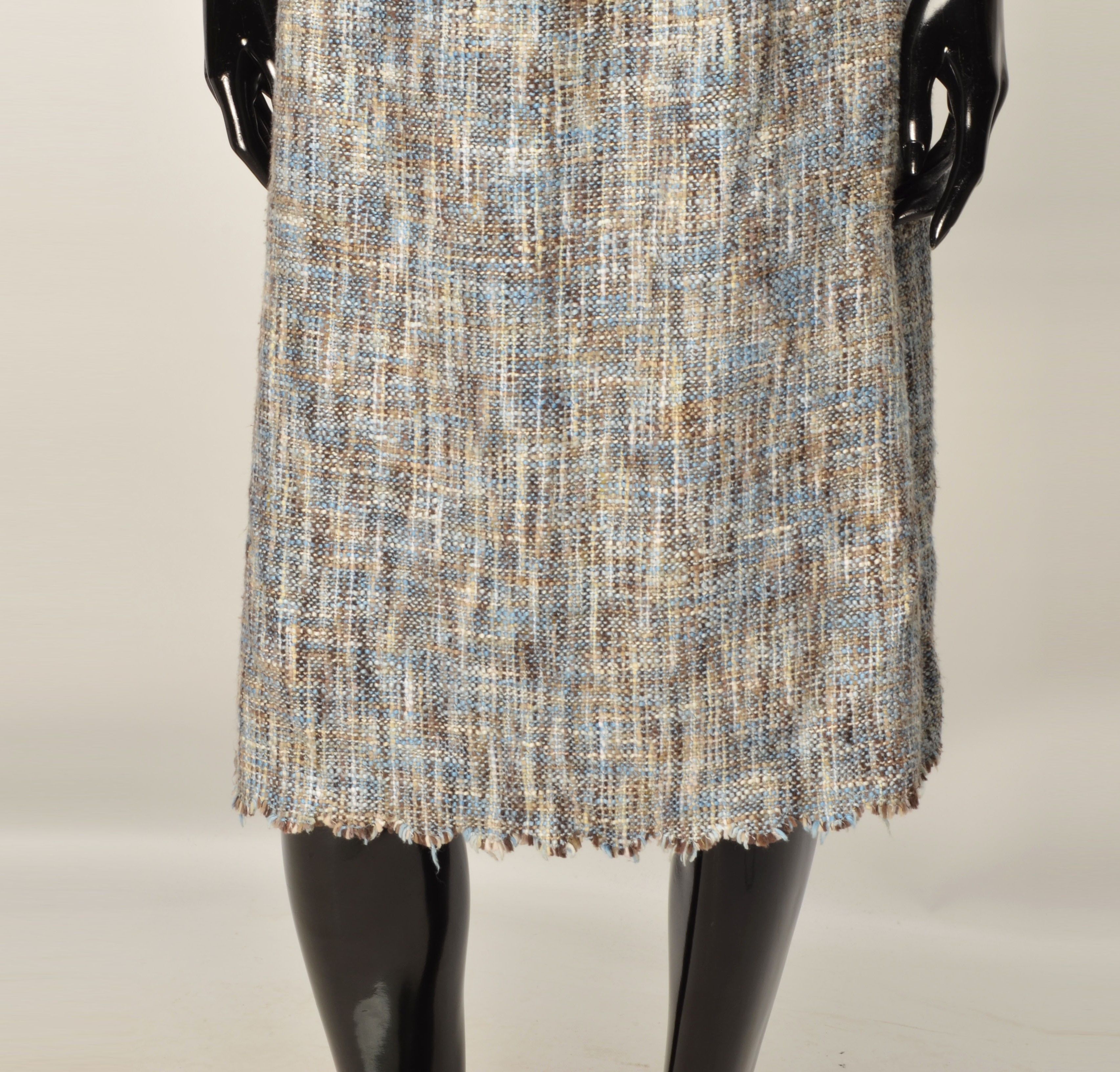 Vintage Paul Smith Tweed Multicolor Knee Length A-line Skirt