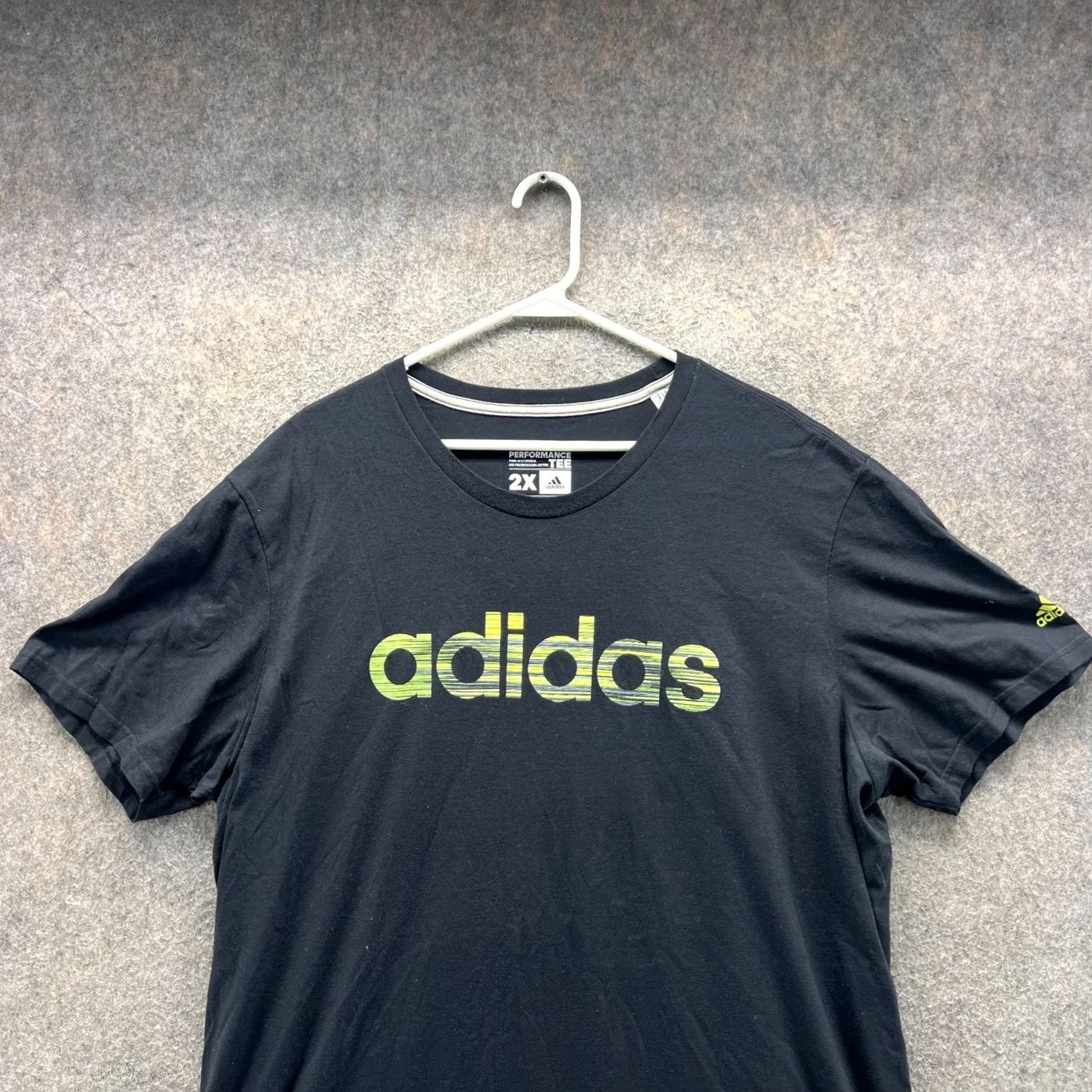 Adidas Adidas Shirt Mens 2X Black Crewneck The Go Tee Performance Cotton Size US XXL / EU 58 / 5 - 7 Thumbnail
