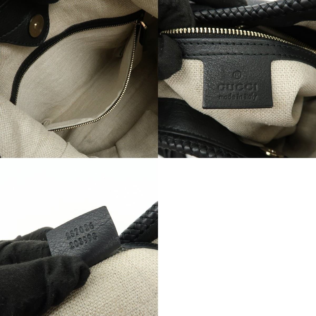 Gucci Gucci Marrakech Leather Shoulder Bag Black Size ONE SIZE - 8 Thumbnail