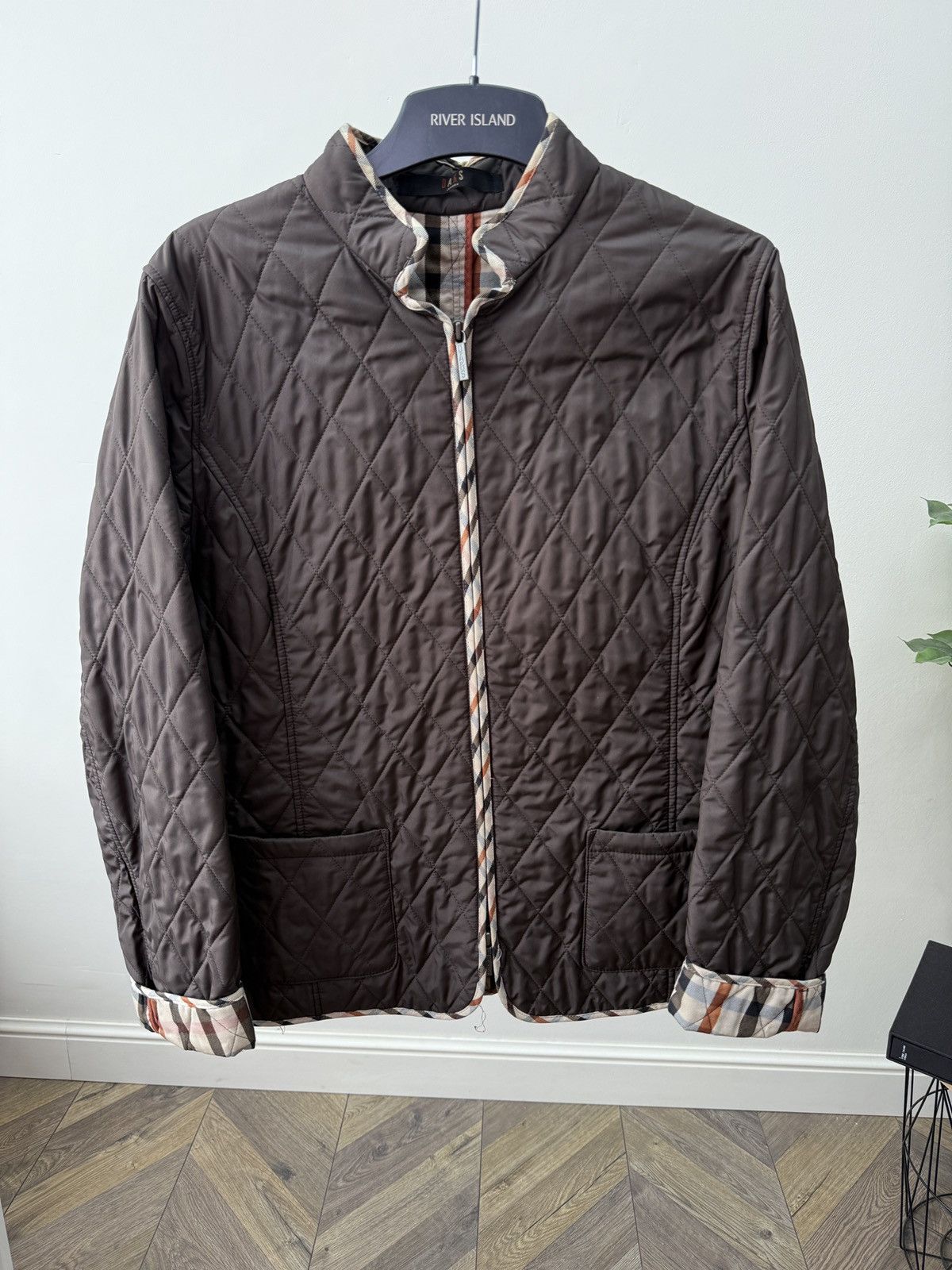 DAKS Vintage DAKS London Quilted Jacket Nova Check Coat women’s Size M / US 6-8 / IT 42-44 - 2 Thumbnail