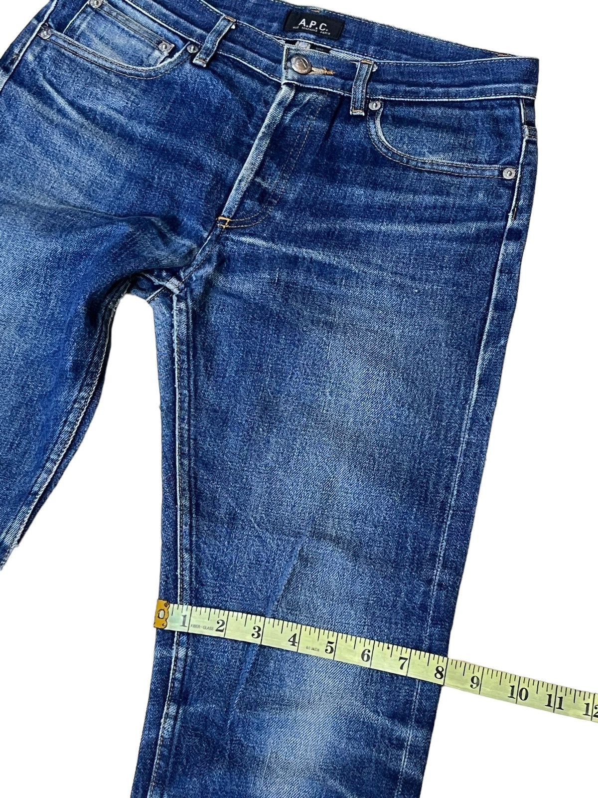 A.P.C. A.P.C RUE MADAME PARIS JEAN BUTTON REDLINE SELVEDGE JEANS Size US 30 / EU 46 - 11 Thumbnail