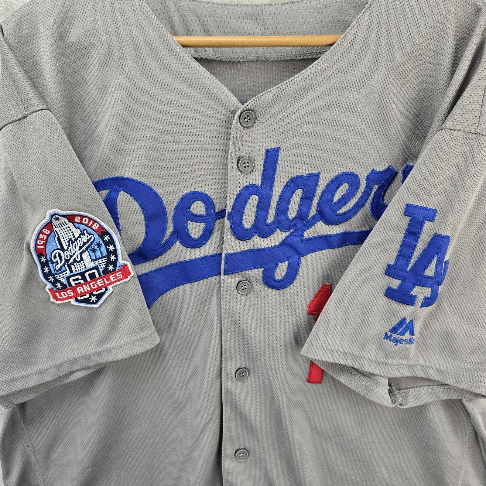 Majestic Majestic Los Angeles Dodgers Jersey Sz 52 Gray Justin Turner Size US XL / EU 56 / 4 - 4 Thumbnail