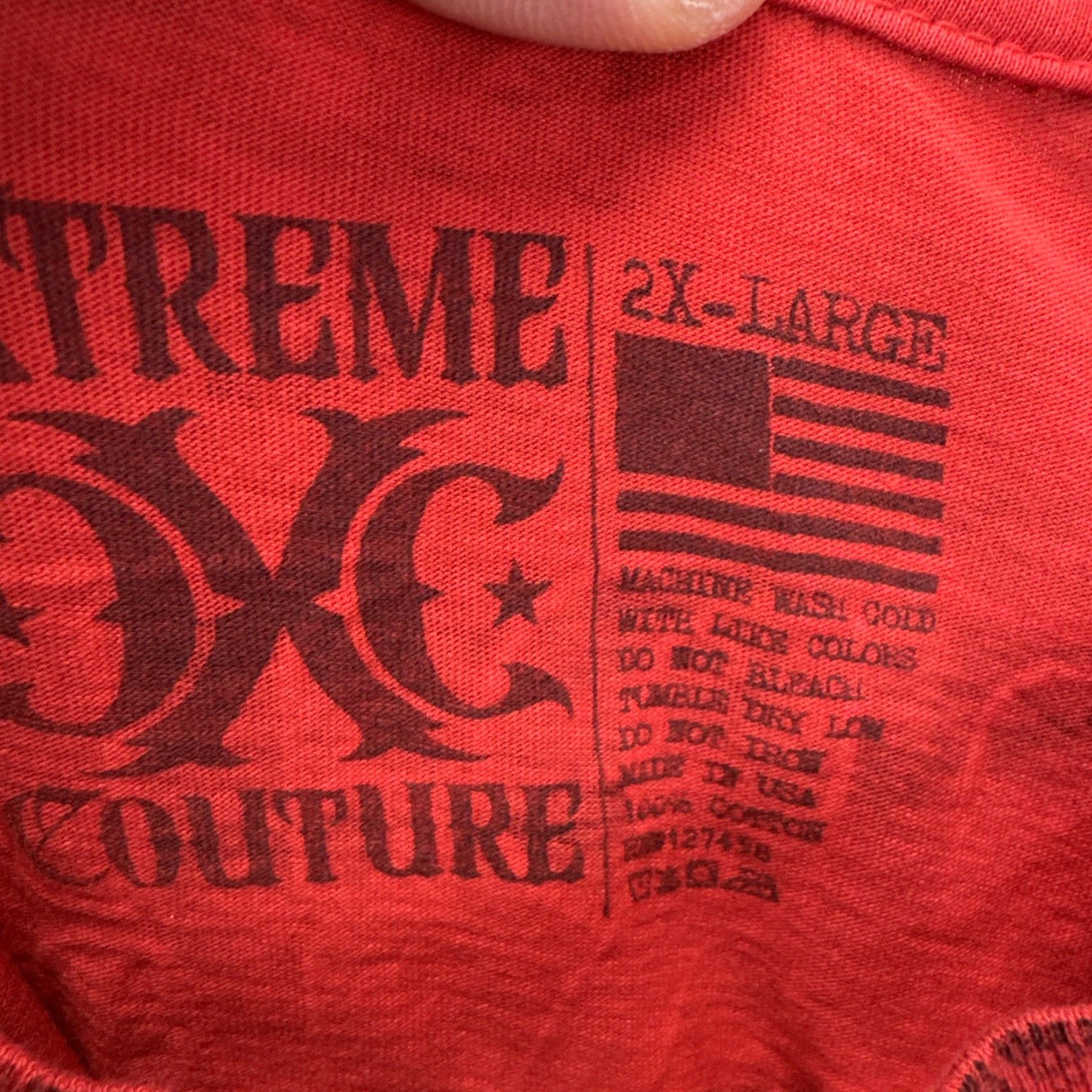 Affliction VINTAGE Affliction T-Shirt Men XXL Red Graphic Print Crew Neck Grunge Cross Wings USA Made AOP Embroidered Logo 2000-20090 Size US XXL / EU 58 / 5 - 3 Thumbnail