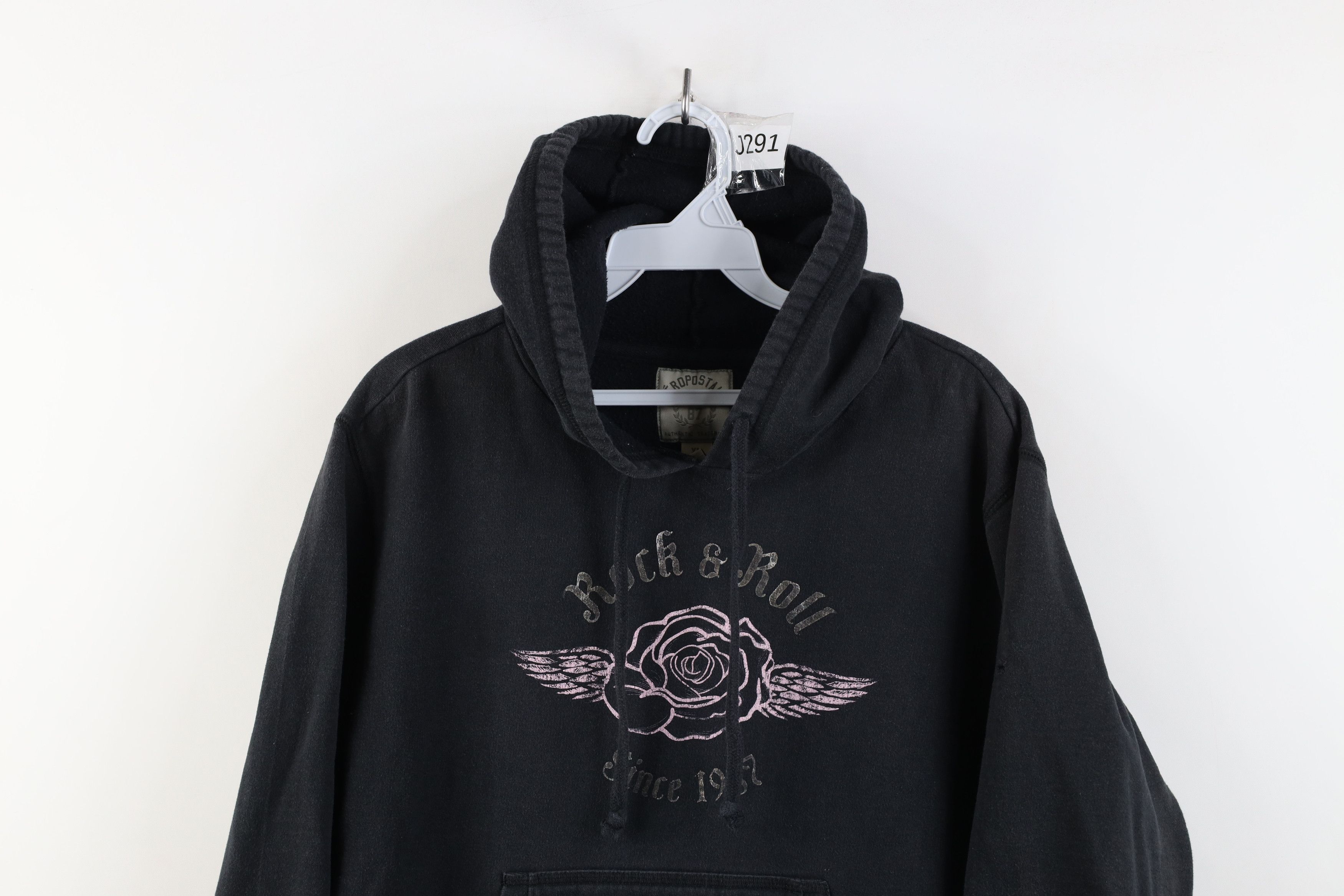 Aeropostale Vintage Y2K Aeropostale Cropped Rose Rock & Roll Hoodie Size XL / US 12-14 / IT 48-50 - 2 Thumbnail