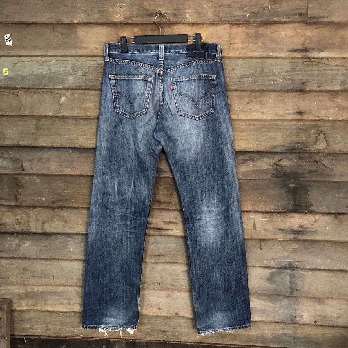 Levi's 501 Levis ripped distressed Blue faded Denim Pants #7309 Size US 31 - 11 Thumbnail