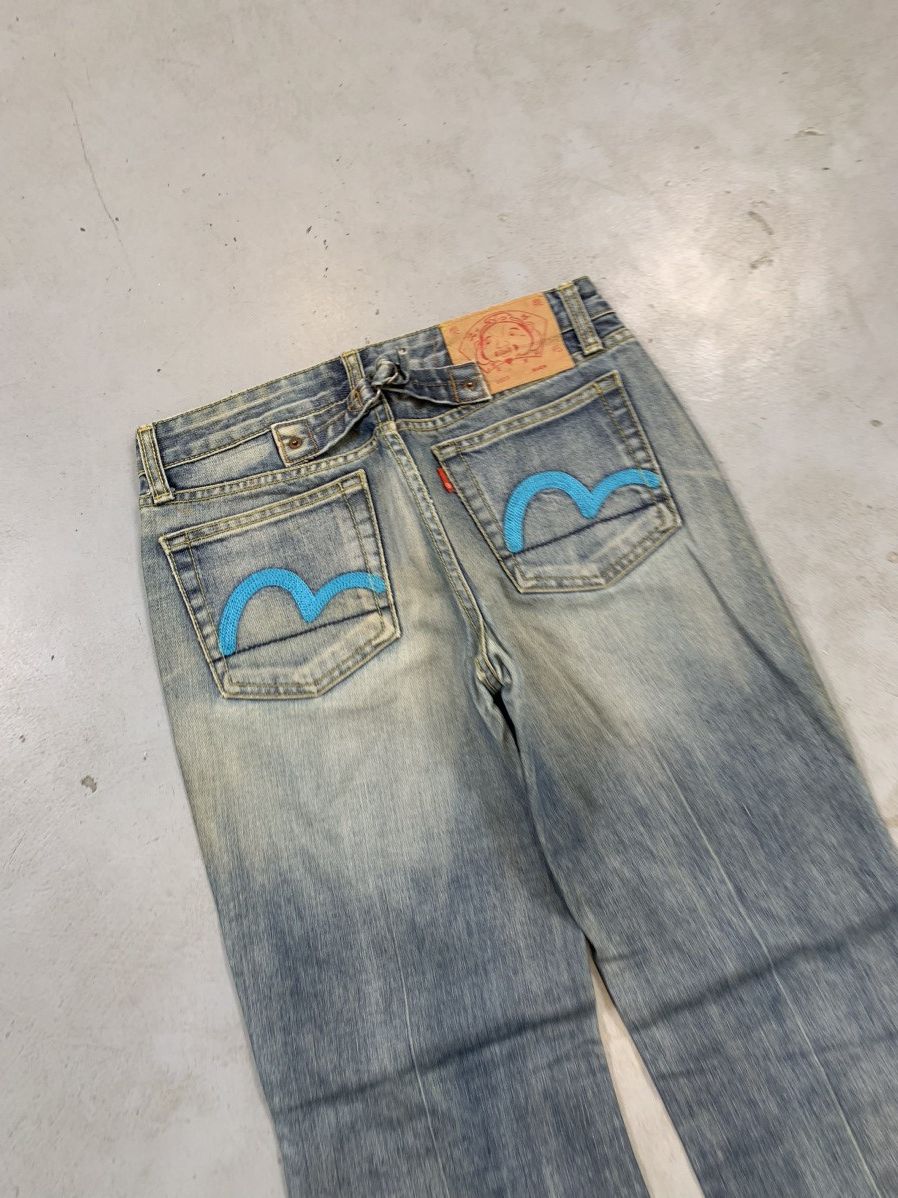 Japanese Brand Vintage womens evisu inspired bootcut denim pants Size 28" / US 6 / IT 42 - 3 Thumbnail