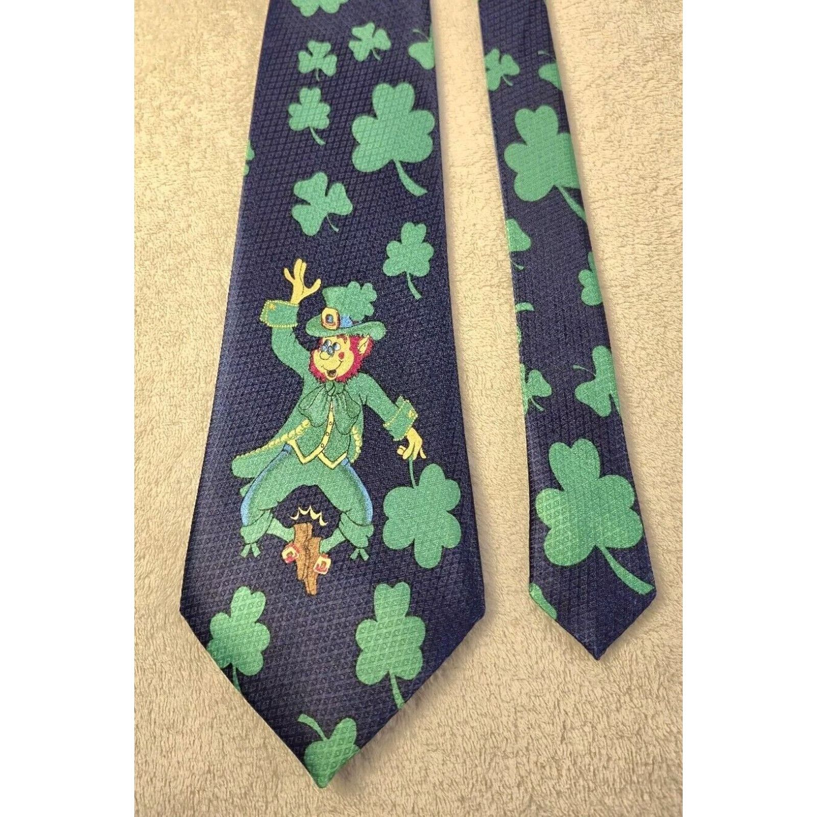& Other Stories Dino Romano Mens Green St Patricks Day Party Necktie 59x4 Size ONE SIZE - 1 Thumbnail