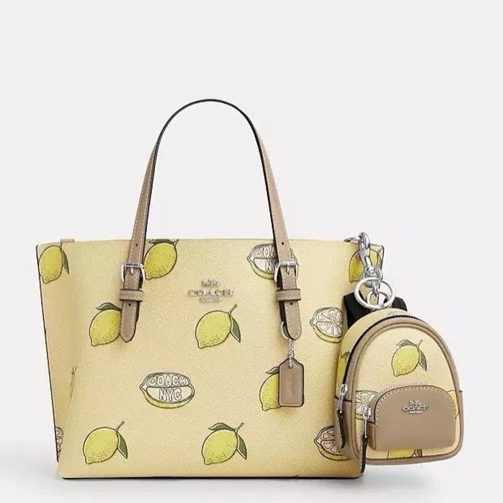 Coach NWT Coach CAP03 Mini Court Backpack Bag Charm Lemon Size ONE SIZE - 7 Thumbnail