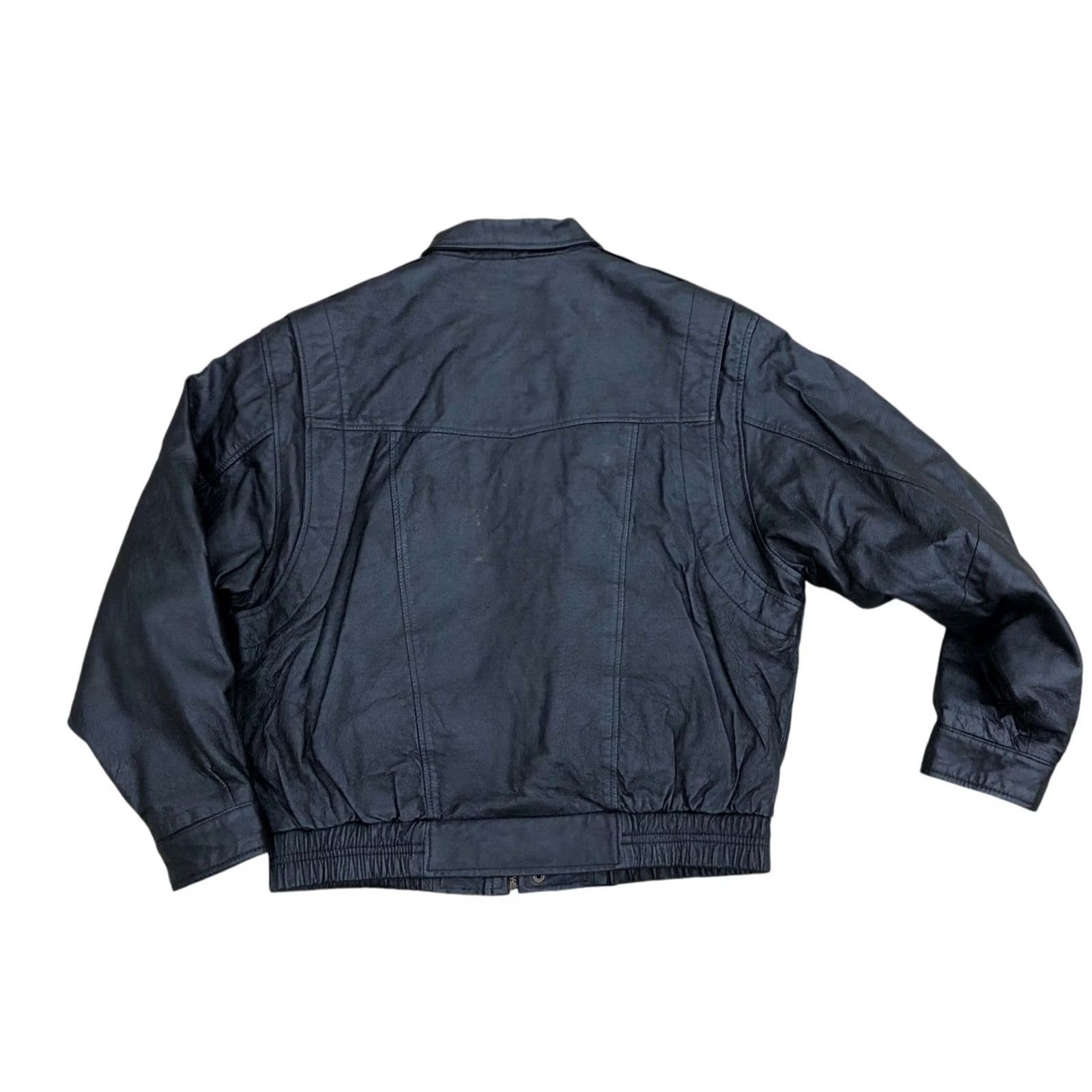 Vintage VTG WILSONS Leather Jacket Mens Black Thinsulate Full Zip Bomber Coat Jacket Size US L / EU 52-54 / 3 - 2 Thumbnail